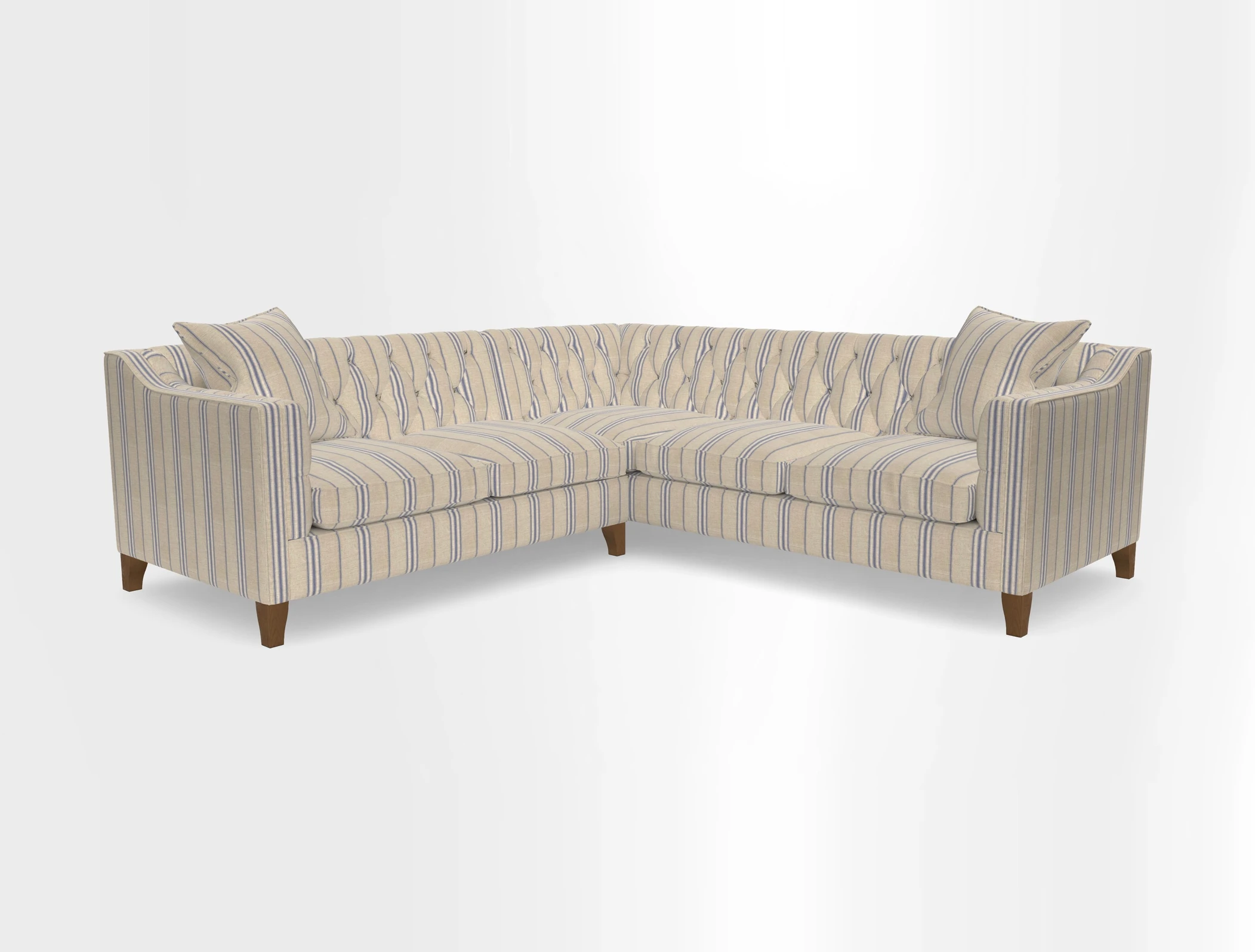 Haresfield Dipped Arm Corner Group LHF & RHF in Two Tone Plain Biscuit