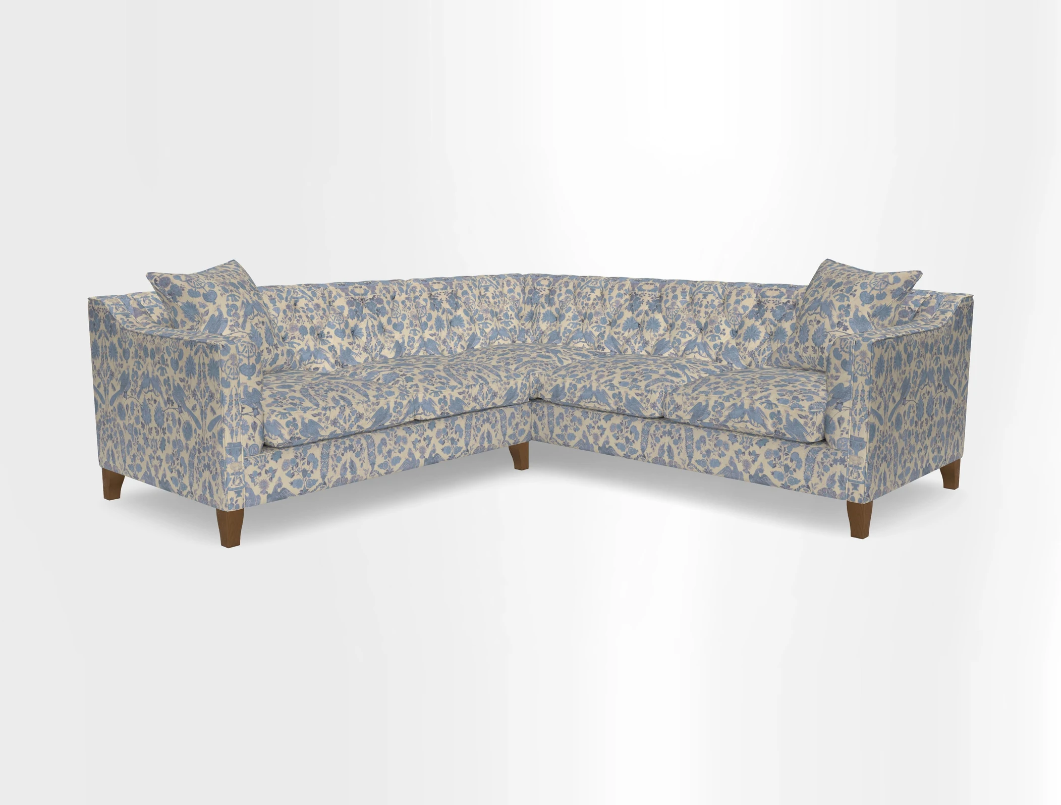 Haresfield Dipped Arm Corner Group LHF & RHF in Two Tone Plain Biscuit