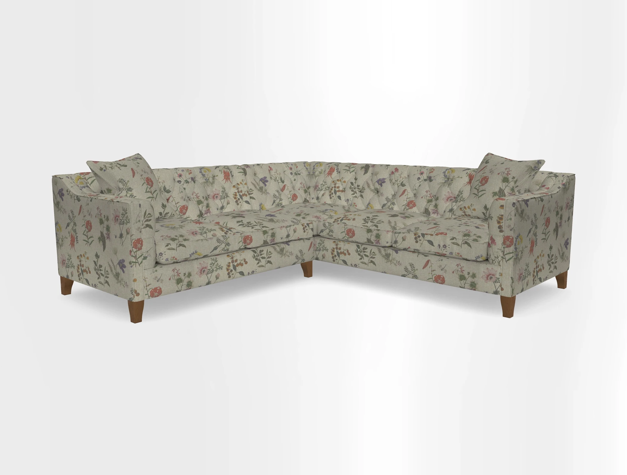 Haresfield Dipped Arm Corner Group LHF & RHF in Two Tone Plain Biscuit