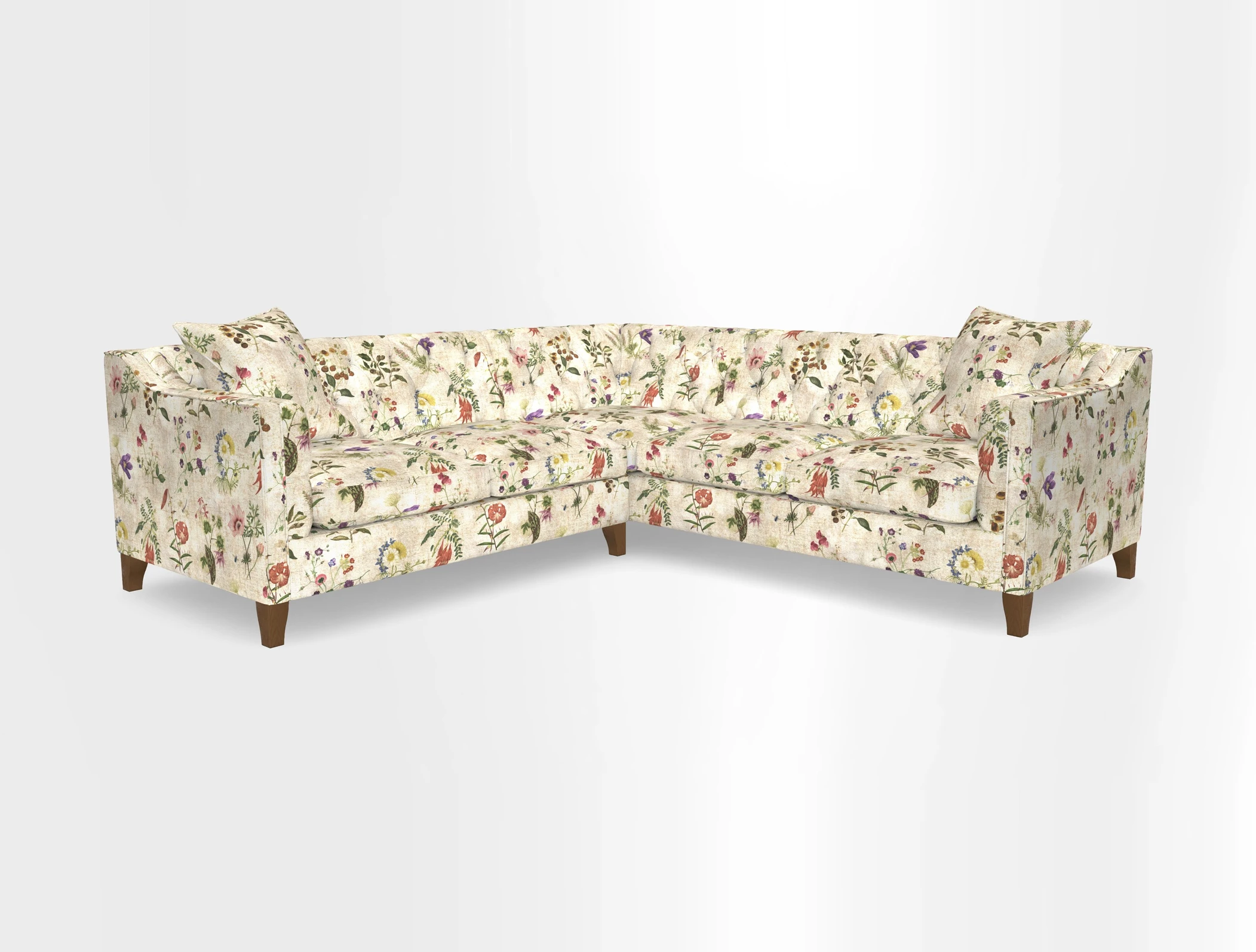 Haresfield Dipped Arm Corner Group LHF & RHF in Two Tone Plain Biscuit