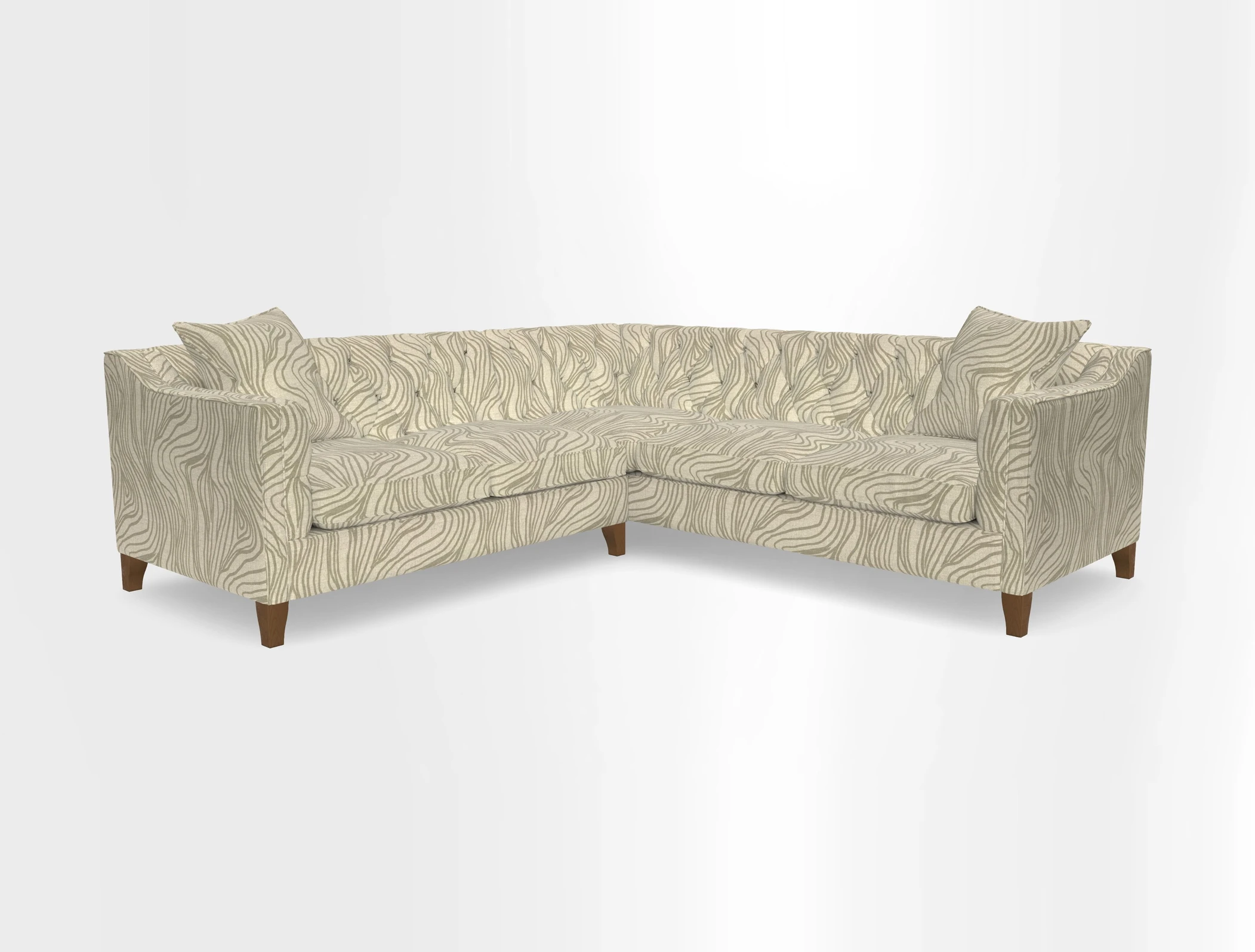 Haresfield Dipped Arm Corner Group LHF & RHF in Two Tone Plain Biscuit