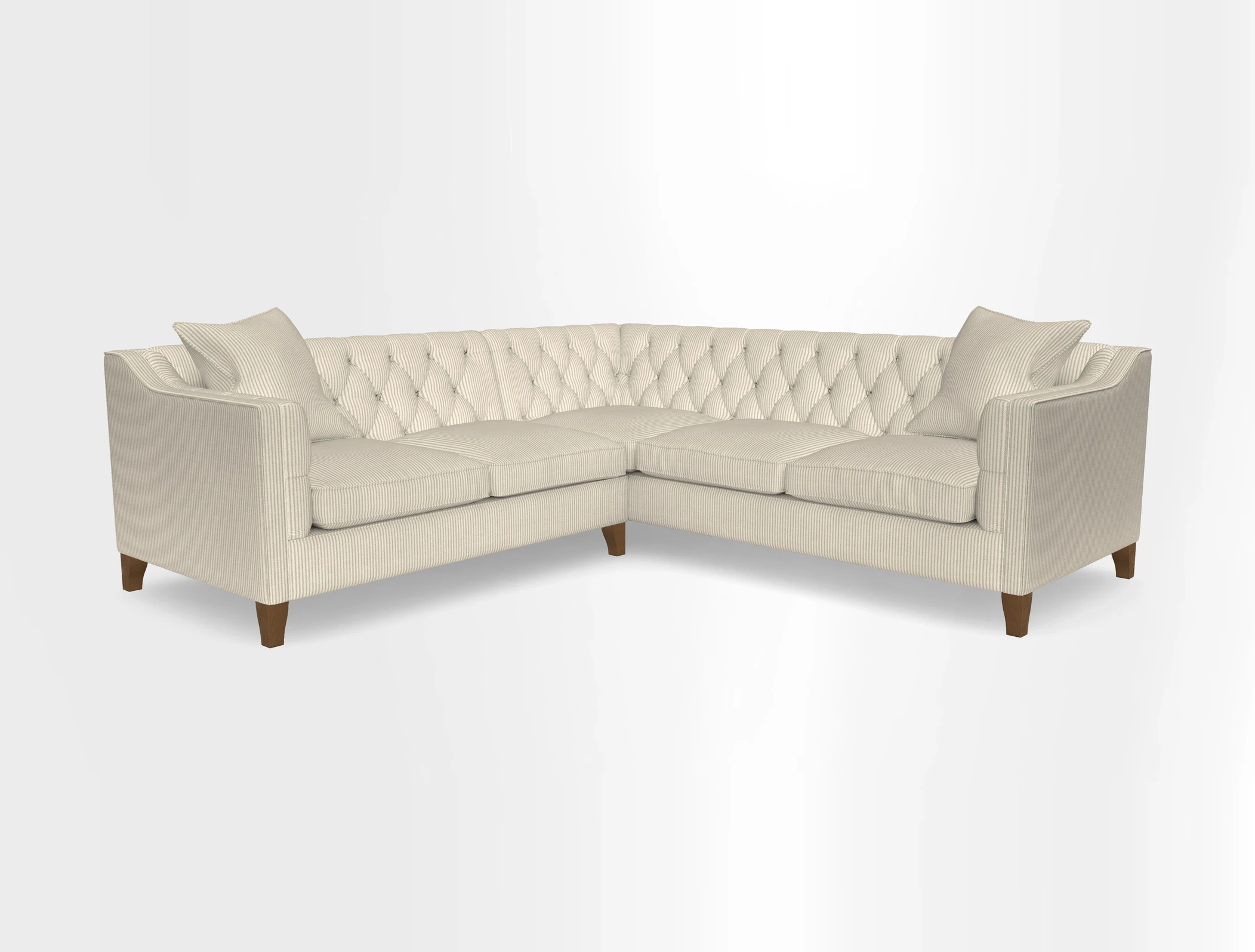 Haresfield Dipped Arm Corner Group LHF & RHF in Two Tone Plain Biscuit