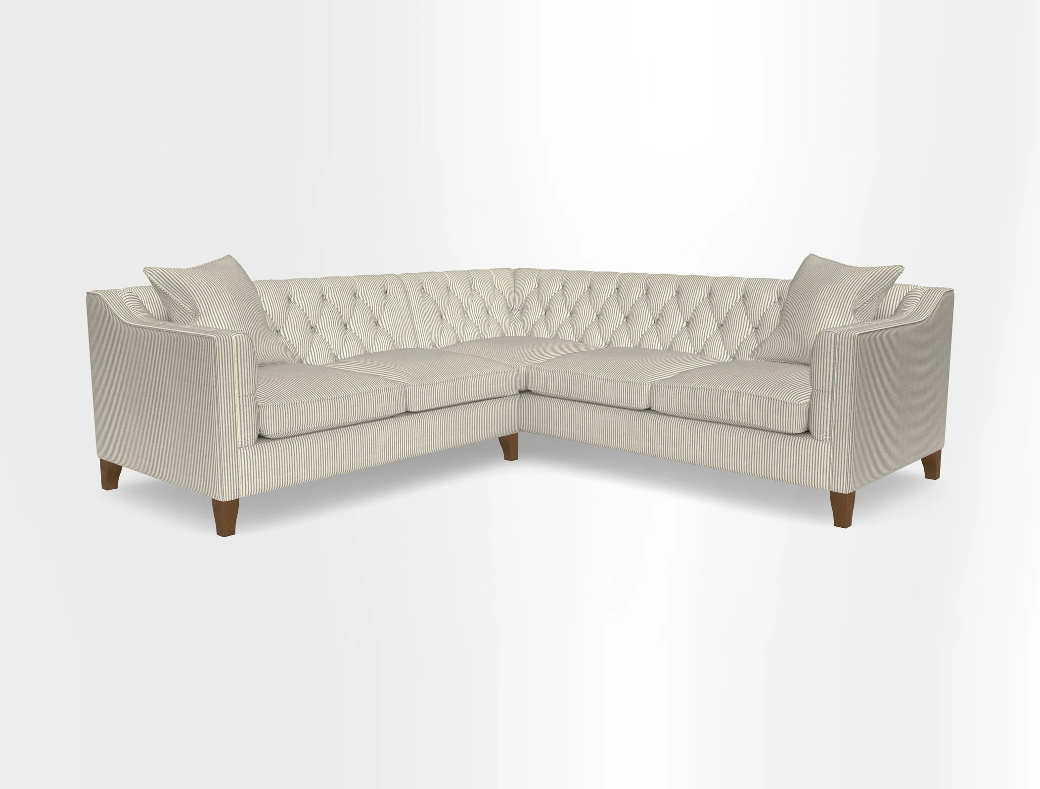 Haresfield Dipped Arm Corner Group LHF & RHF in Two Tone Plain Biscuit
