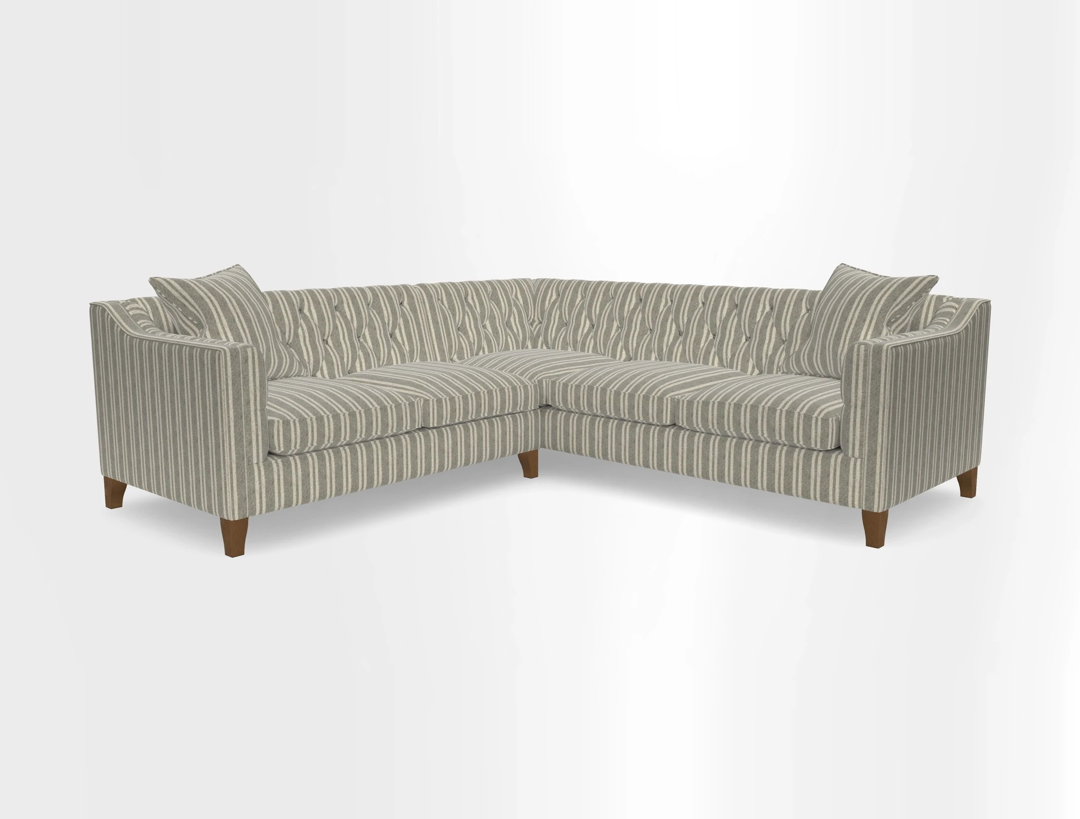 Haresfield Dipped Arm Corner Group LHF & RHF in Two Tone Plain Biscuit