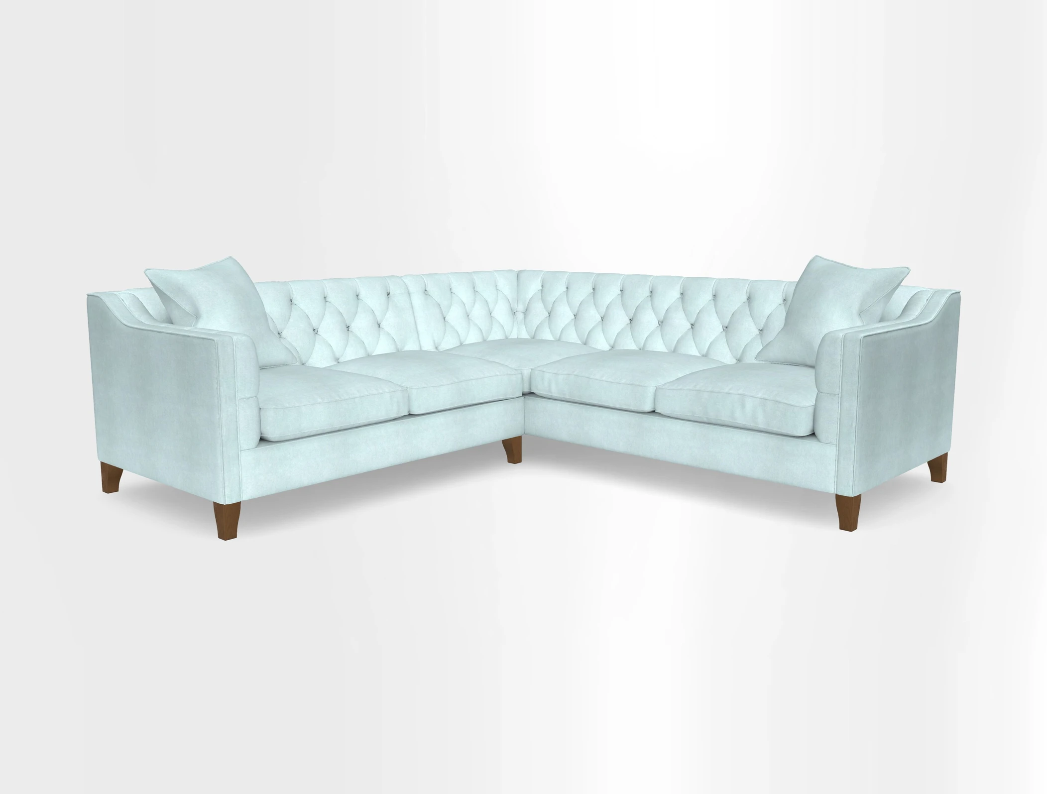 Haresfield Dipped Arm Corner Group LHF & RHF in Two Tone Plain Biscuit