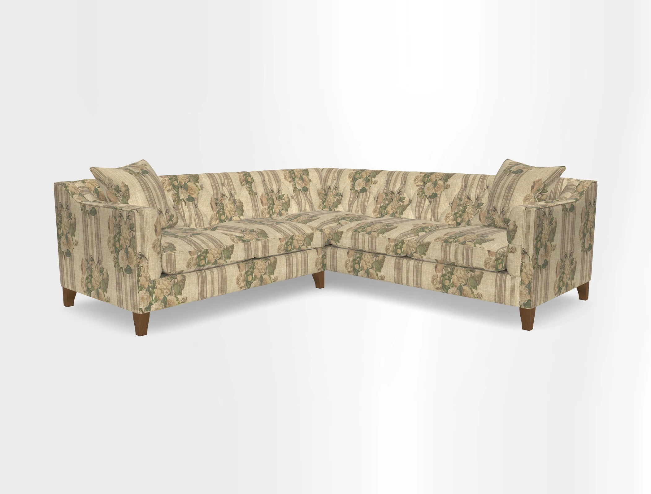 Haresfield Dipped Arm Corner Group LHF & RHF in Two Tone Plain Biscuit