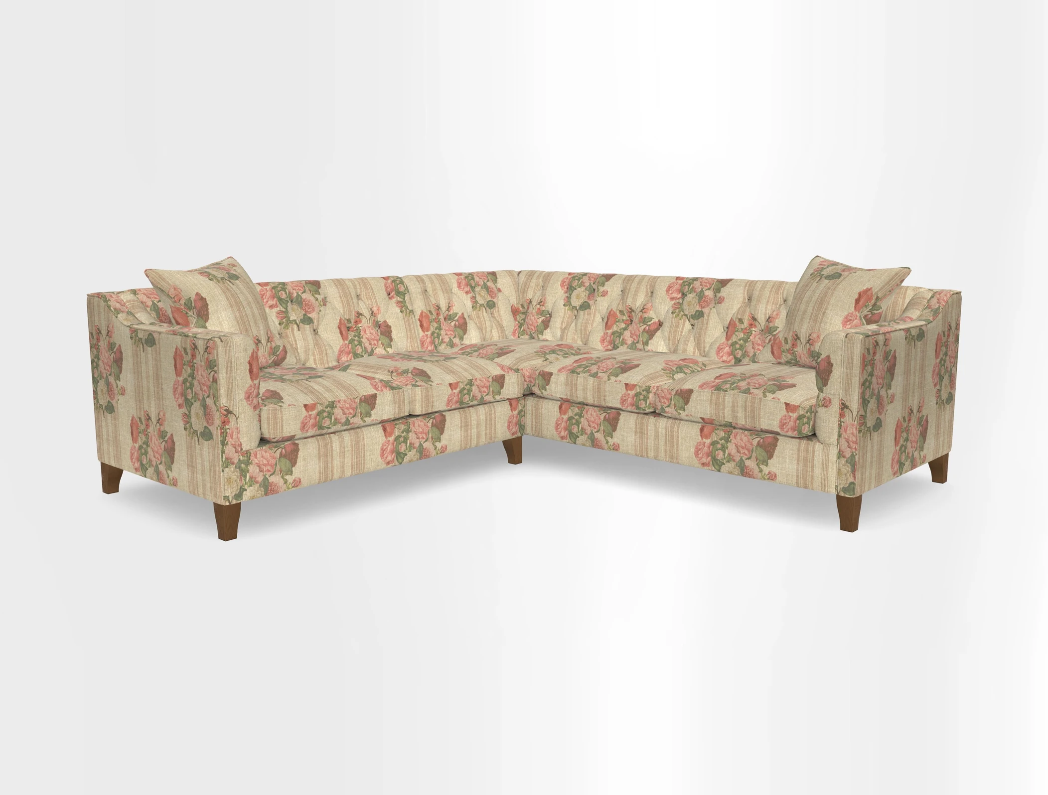 Haresfield Dipped Arm Corner Group LHF & RHF in Two Tone Plain Biscuit