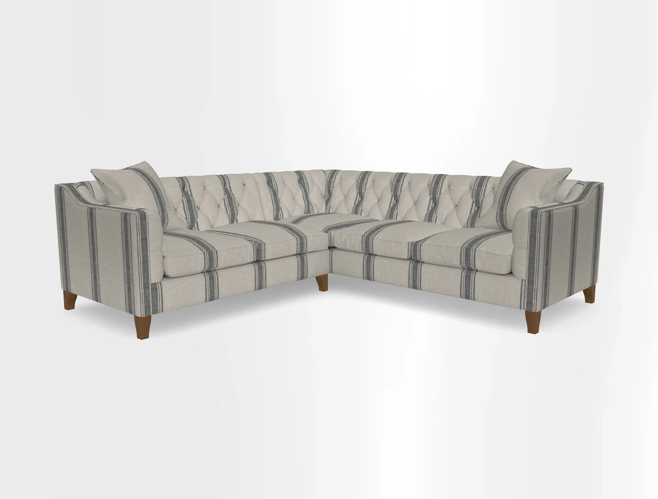 Haresfield Dipped Arm Corner Group LHF & RHF in Two Tone Plain Biscuit