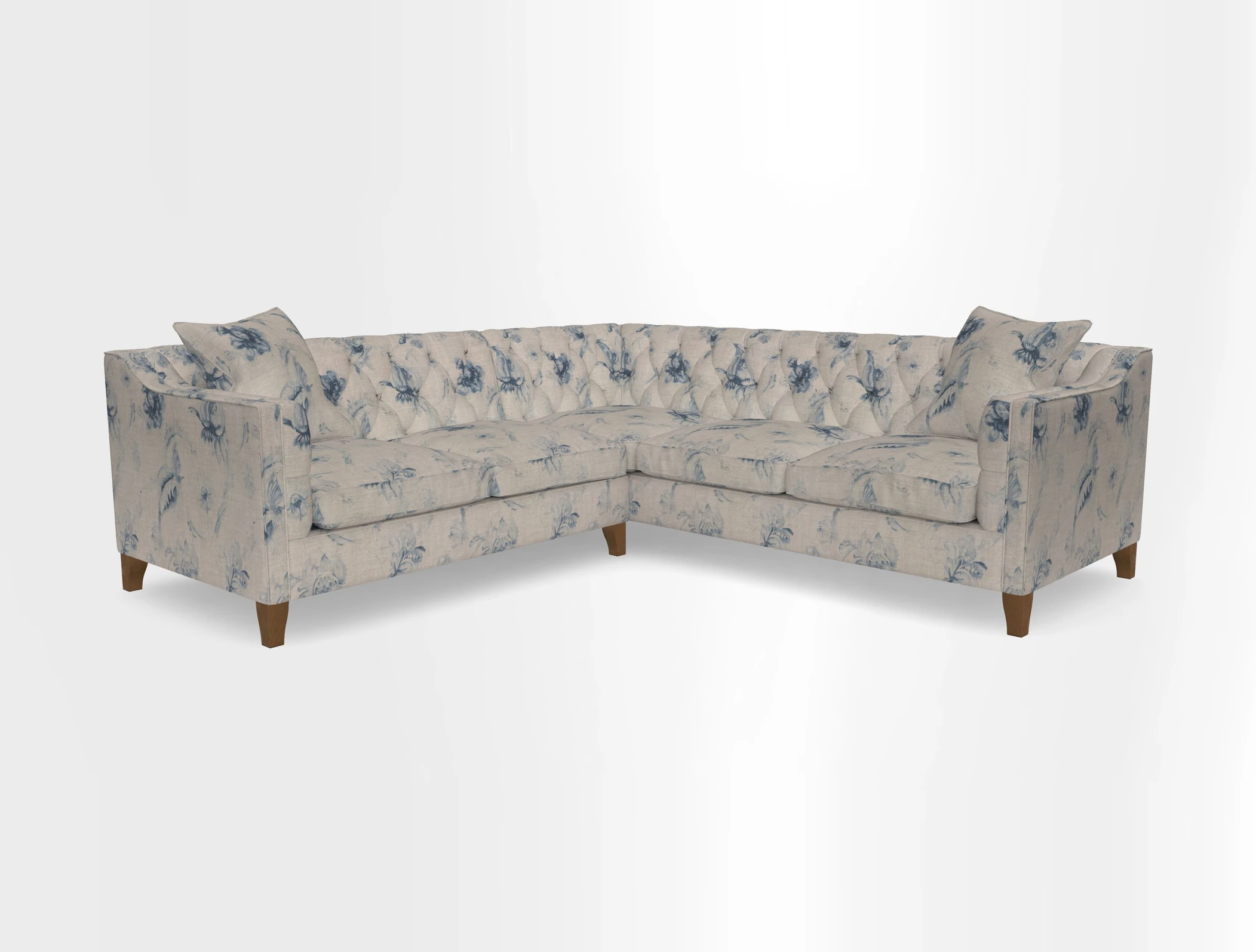 Haresfield Dipped Arm Corner Group LHF & RHF in Two Tone Plain Biscuit