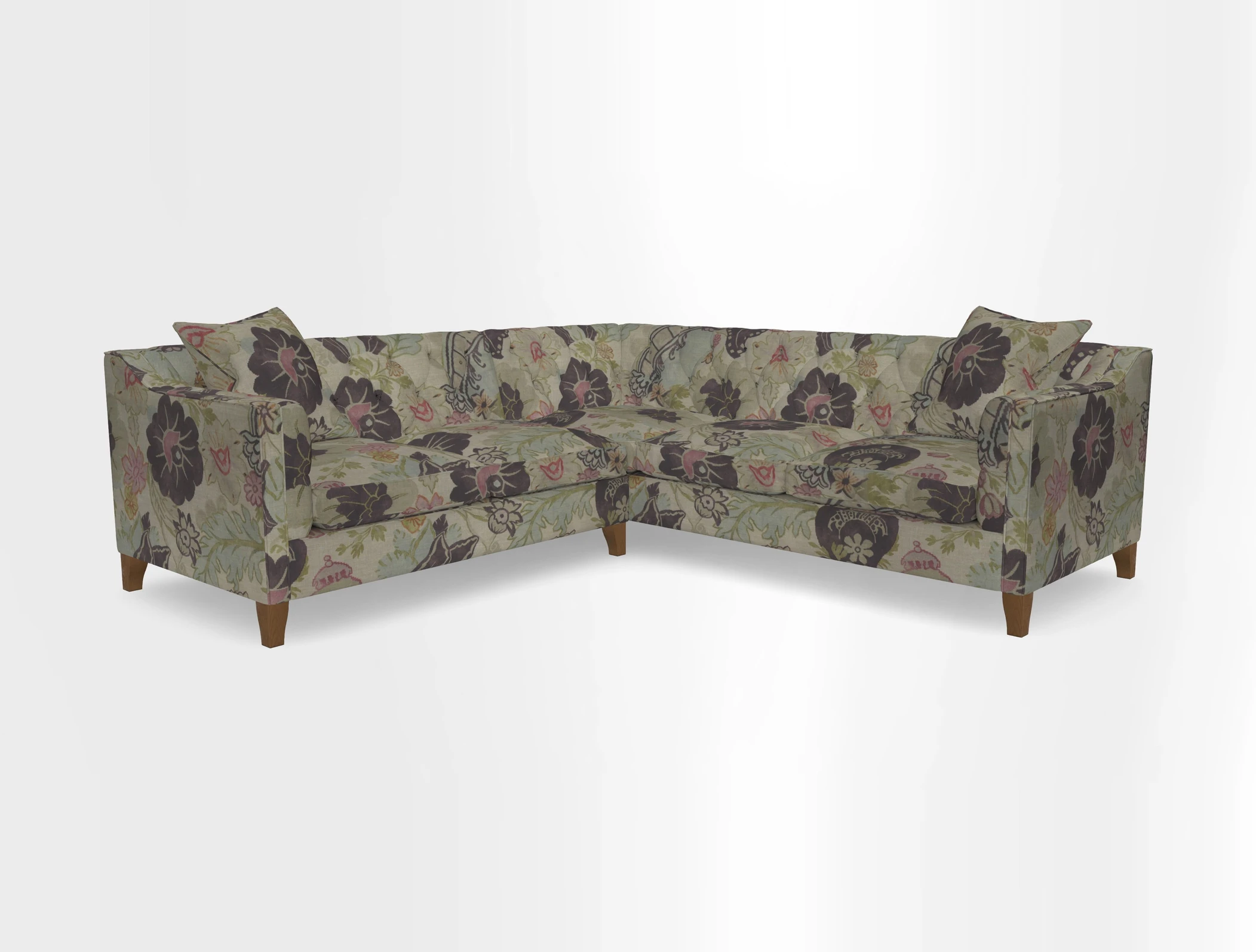 Haresfield Dipped Arm Corner Group LHF & RHF in Two Tone Plain Biscuit