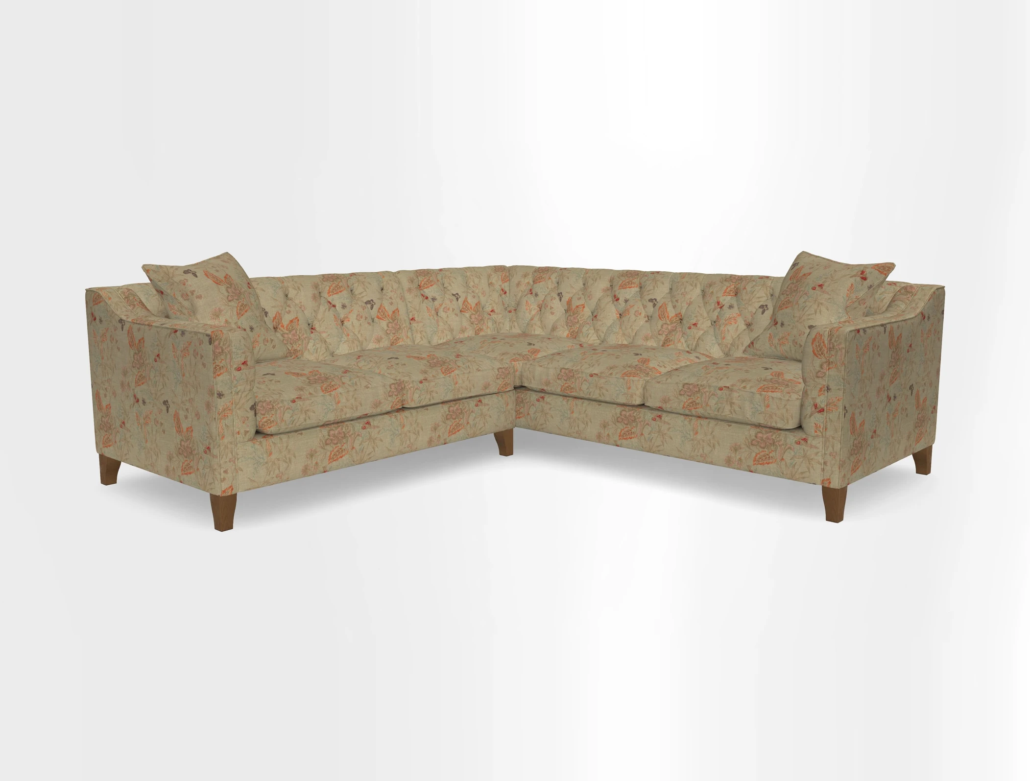 Haresfield Dipped Arm Corner Group LHF & RHF in Two Tone Plain Biscuit