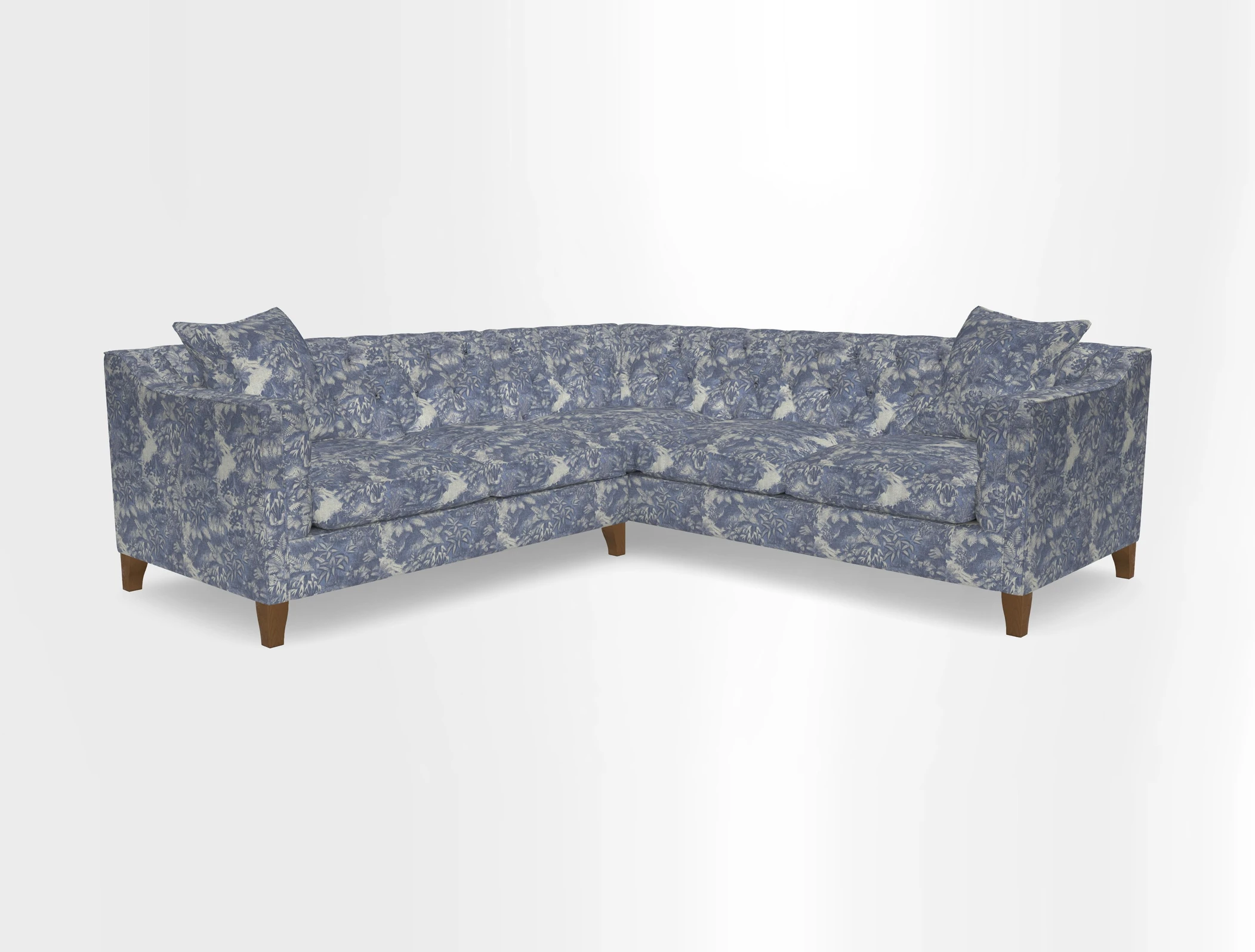 Haresfield Dipped Arm Corner Group LHF & RHF in Two Tone Plain Biscuit