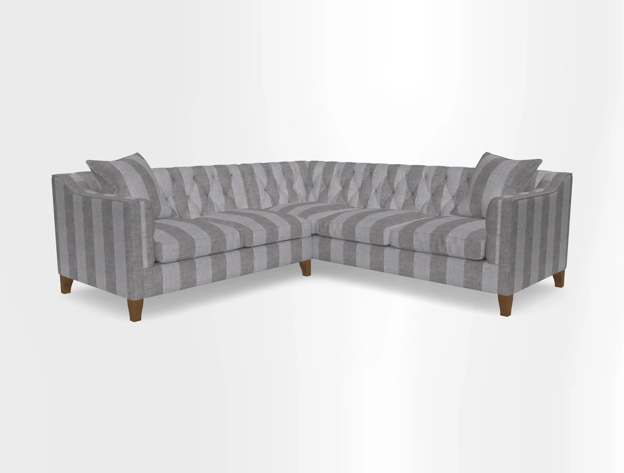 Haresfield Dipped Arm Corner Group LHF & RHF in Two Tone Plain Biscuit