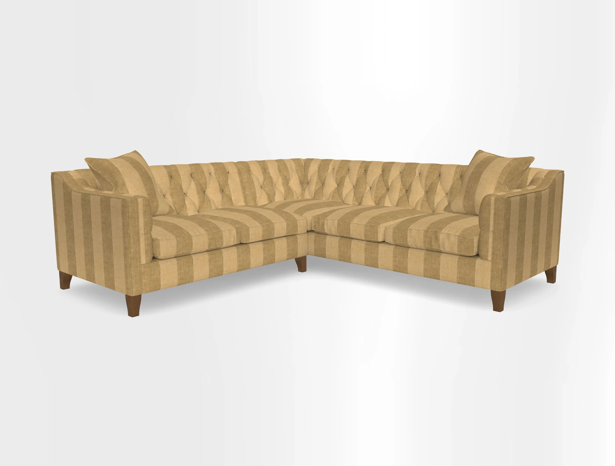 Haresfield Dipped Arm Corner Group LHF & RHF in Two Tone Plain Biscuit