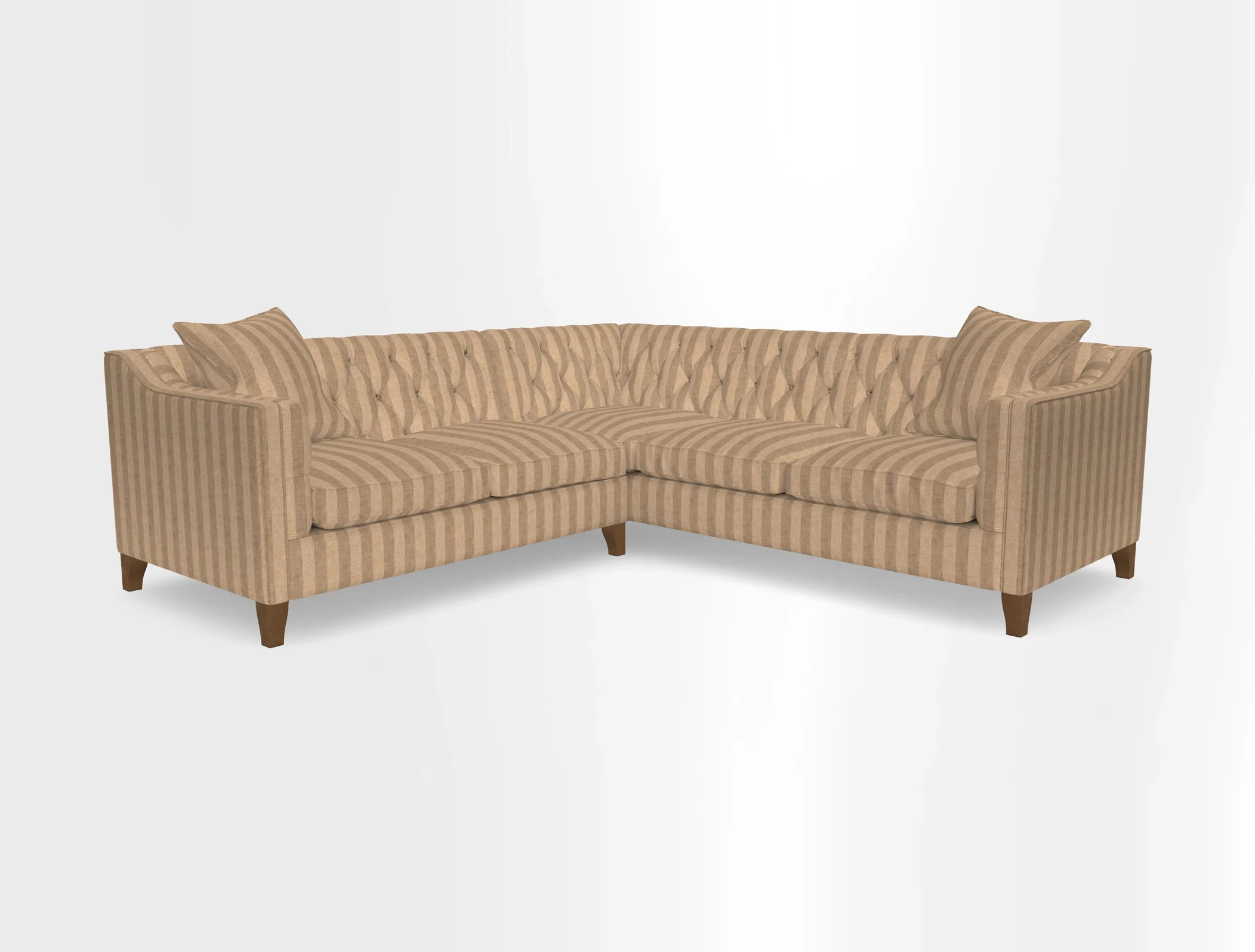 Haresfield Dipped Arm Corner Group LHF & RHF in Two Tone Plain Biscuit