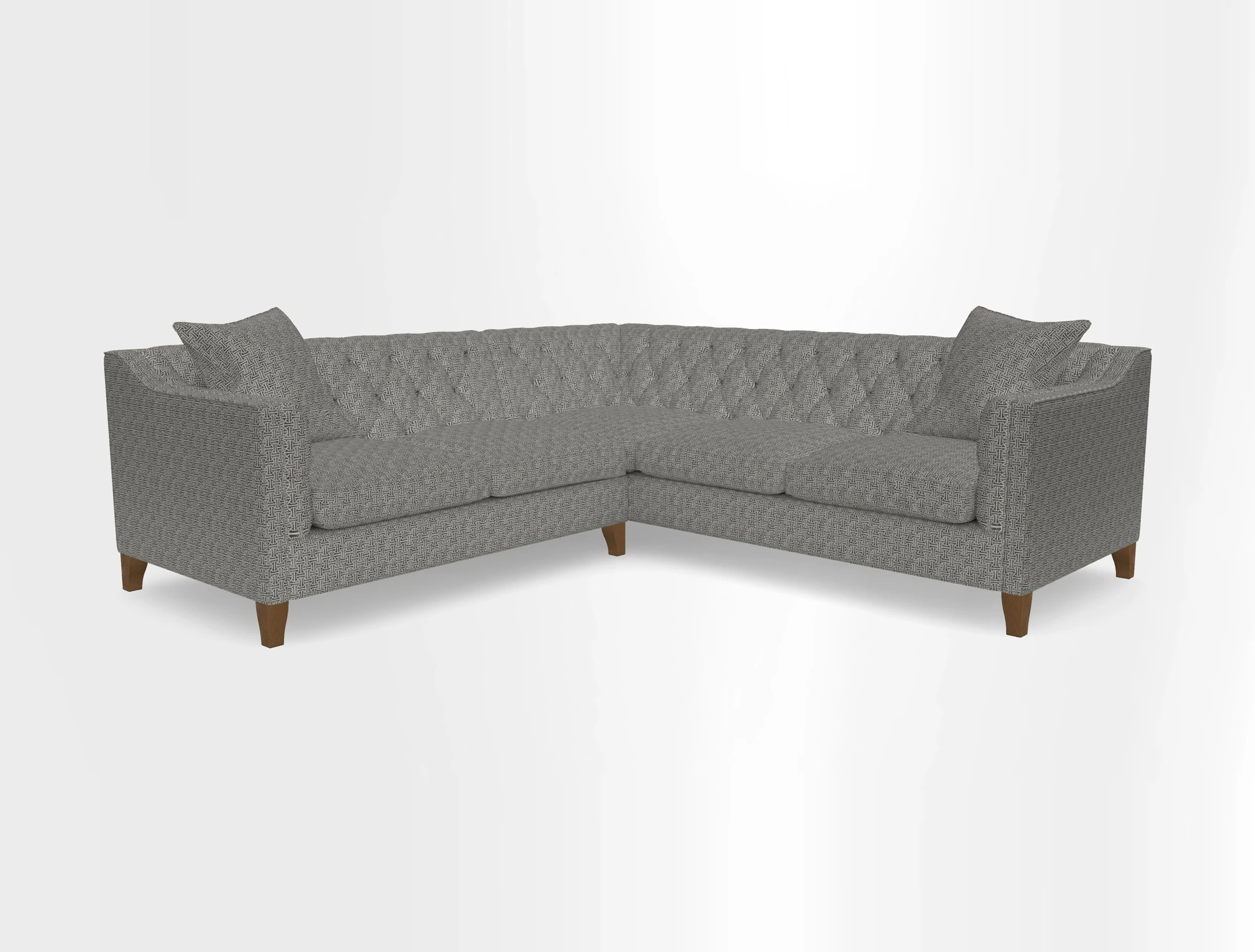 Haresfield Dipped Arm Corner Group LHF & RHF in Two Tone Plain Biscuit