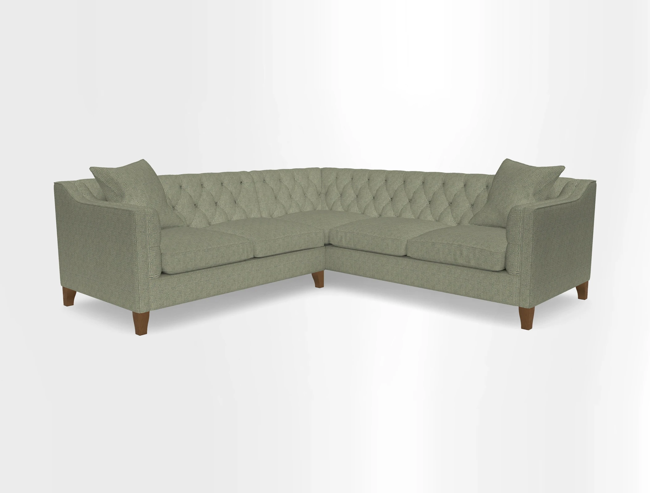 Haresfield Dipped Arm Corner Group LHF & RHF in Two Tone Plain Biscuit