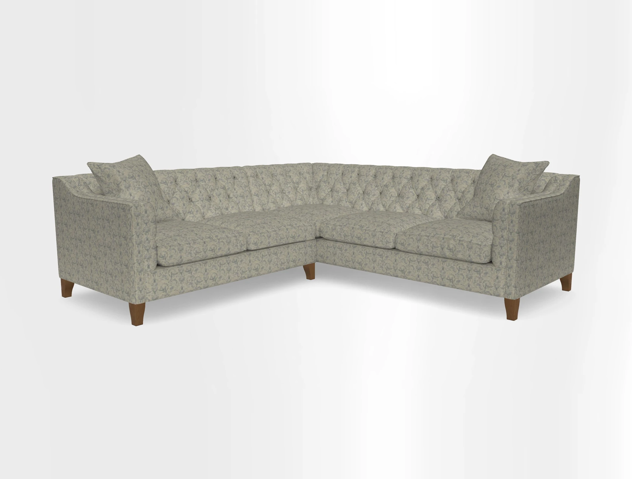 Haresfield Dipped Arm Corner Group LHF & RHF in Two Tone Plain Biscuit