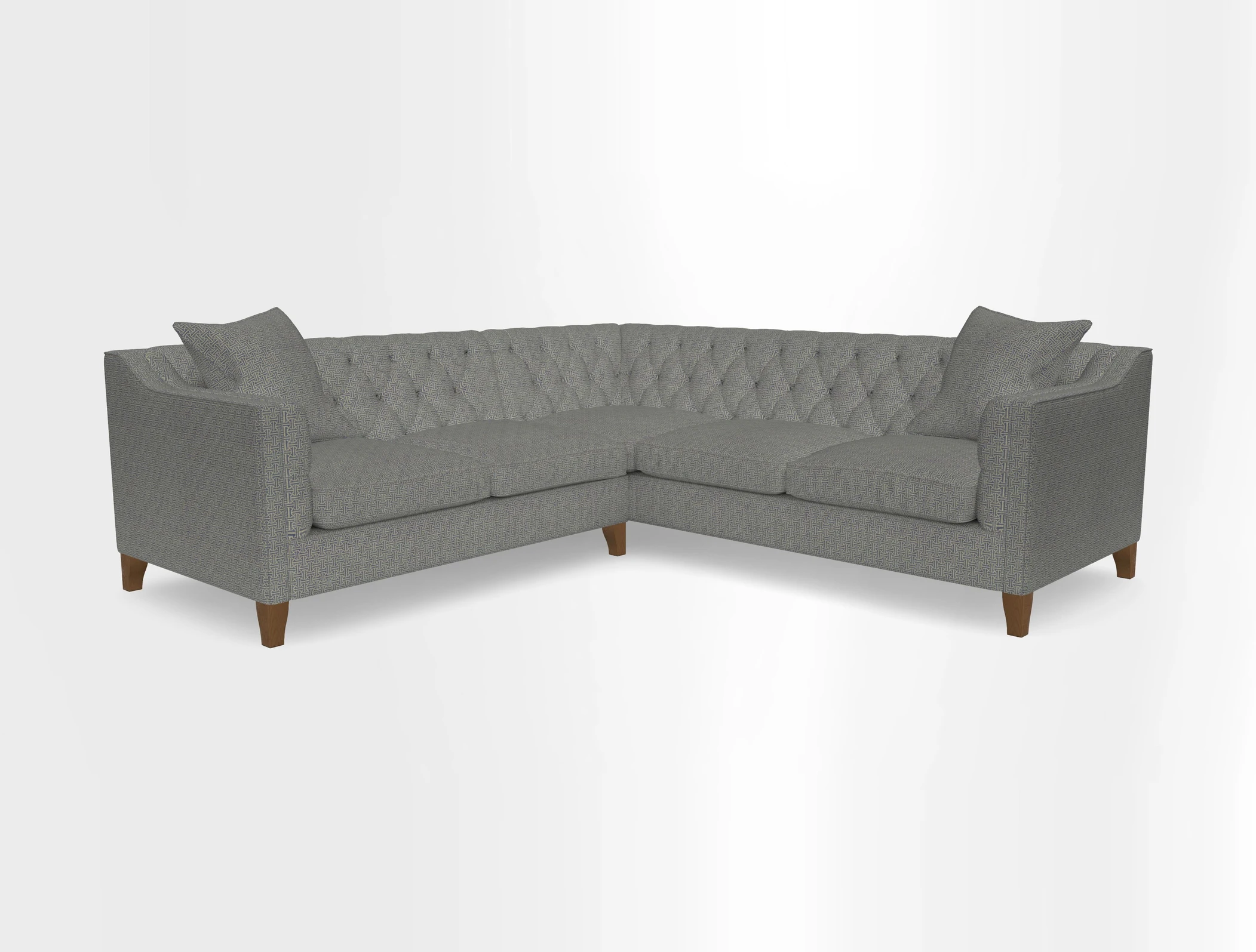Haresfield Dipped Arm Corner Group LHF & RHF in Two Tone Plain Biscuit