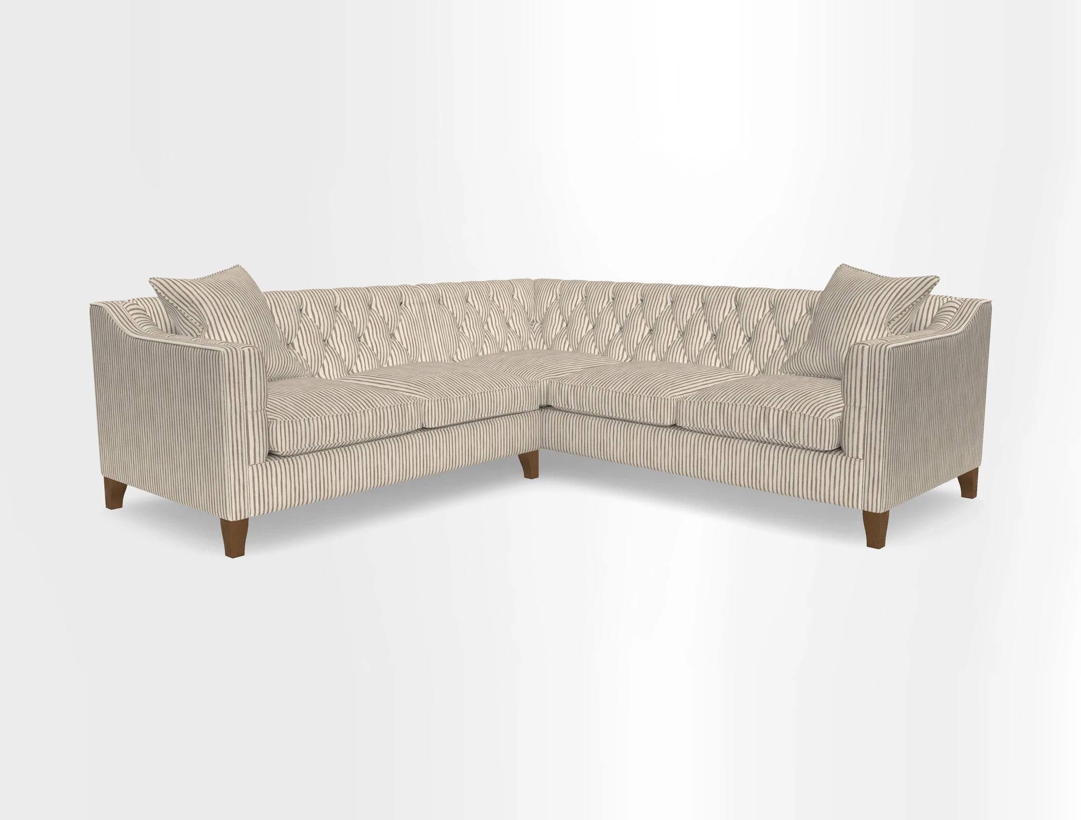 Haresfield Dipped Arm Corner Group LHF & RHF in Two Tone Plain Biscuit