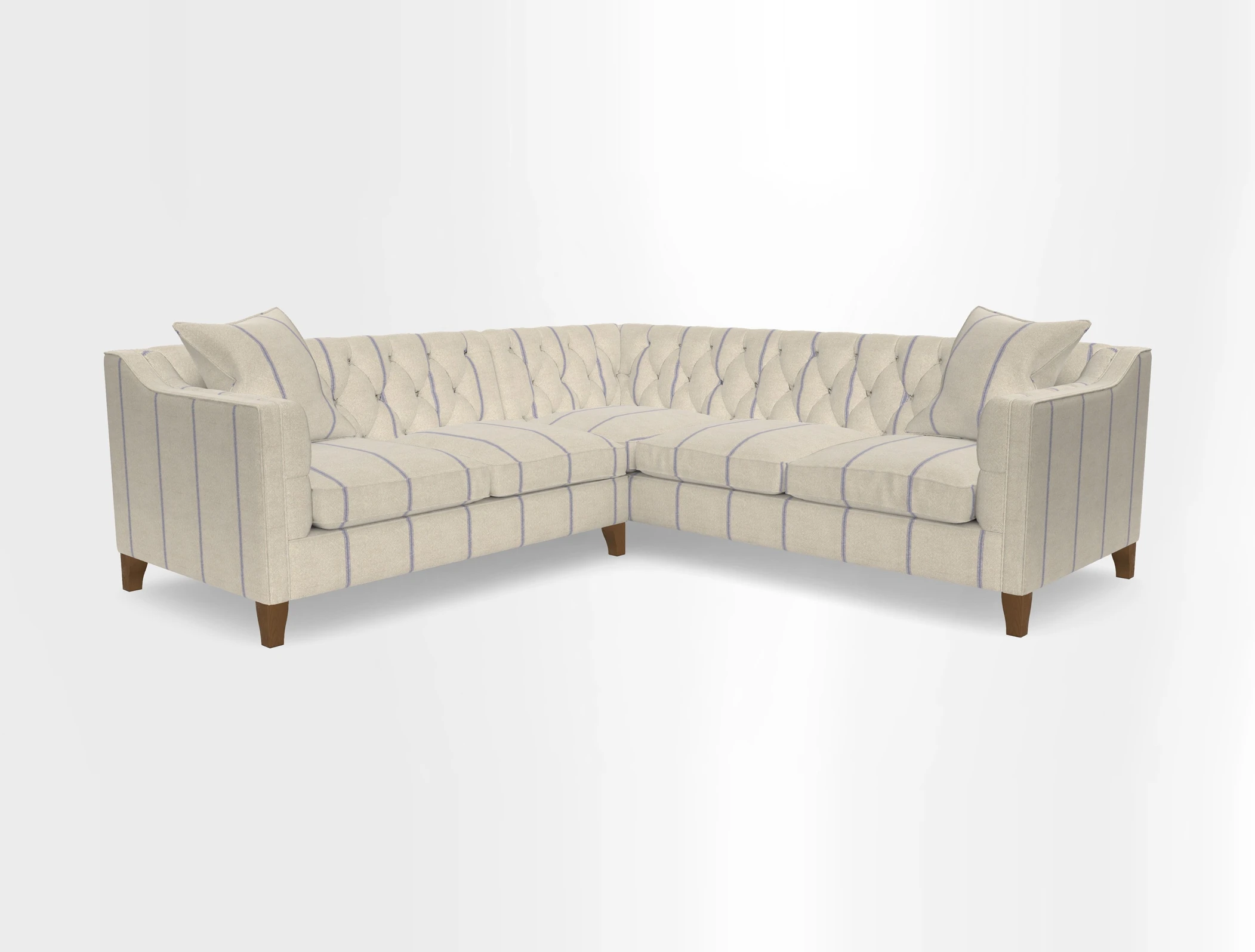 Haresfield Dipped Arm Corner Group LHF & RHF in Two Tone Plain Biscuit
