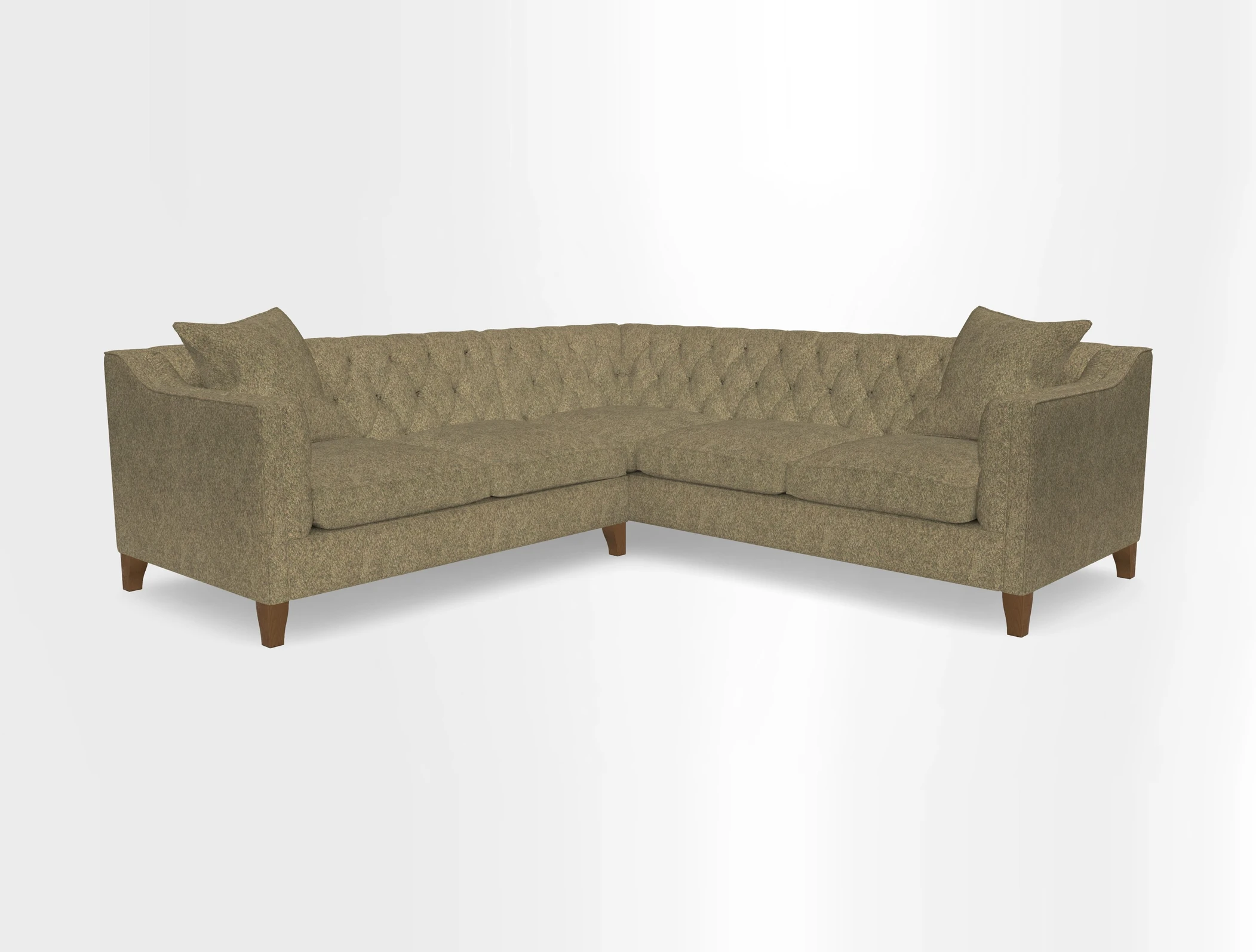 Haresfield Dipped Arm Corner Group LHF & RHF in Two Tone Plain Biscuit