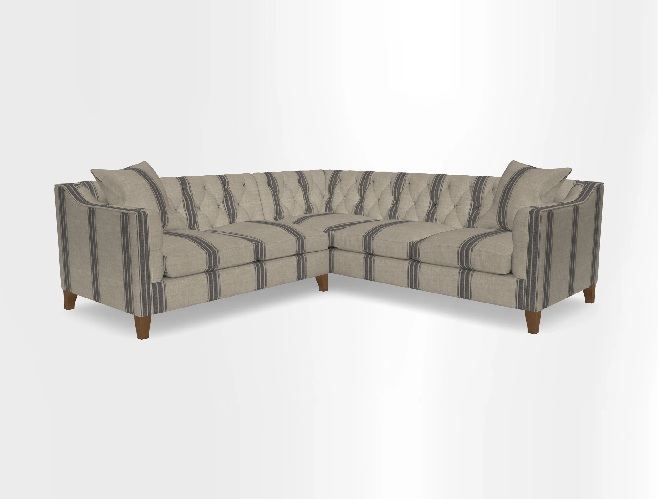 Haresfield Dipped Arm Corner Group LHF & RHF in Two Tone Plain Biscuit