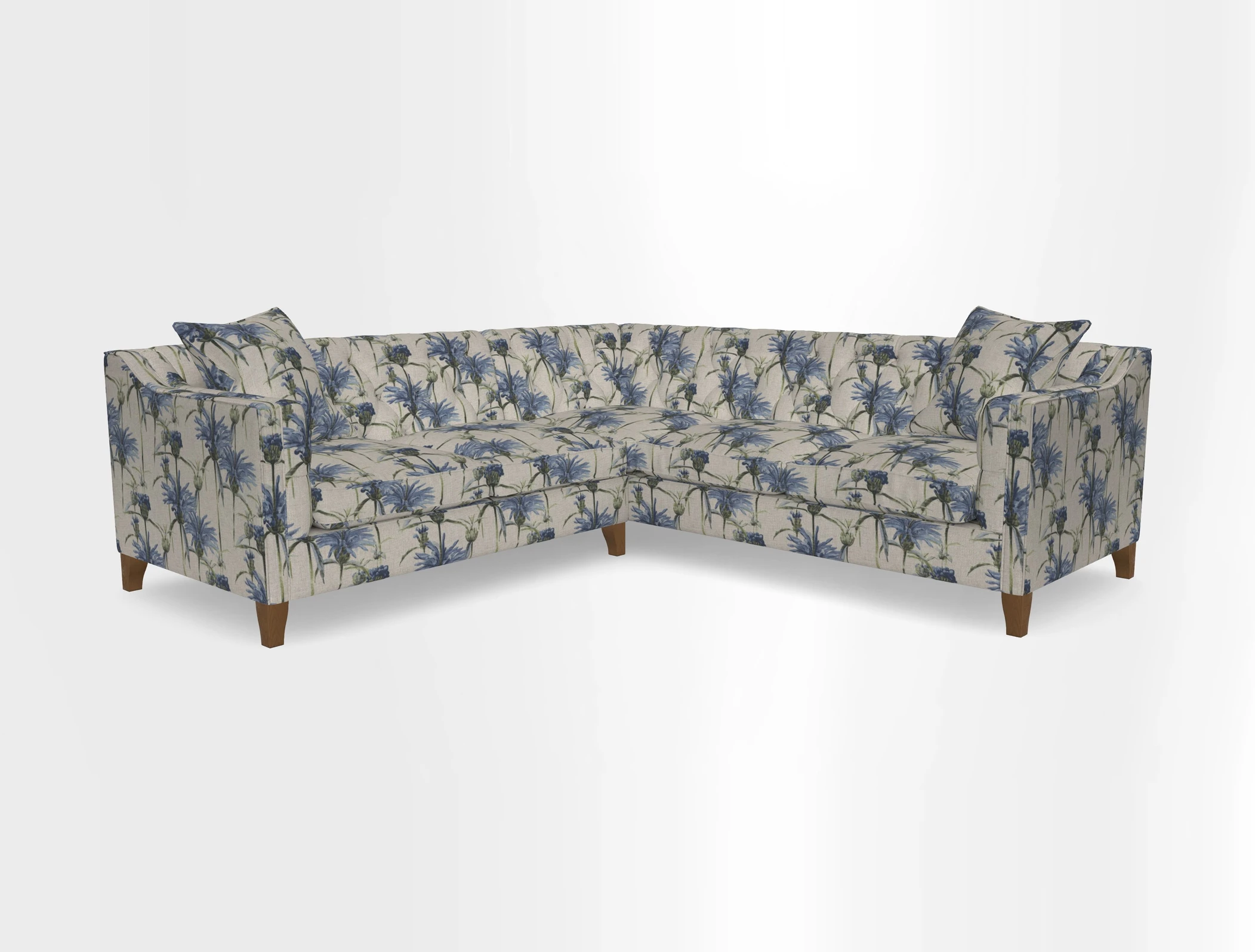 Haresfield Dipped Arm Corner Group LHF & RHF in Two Tone Plain Biscuit