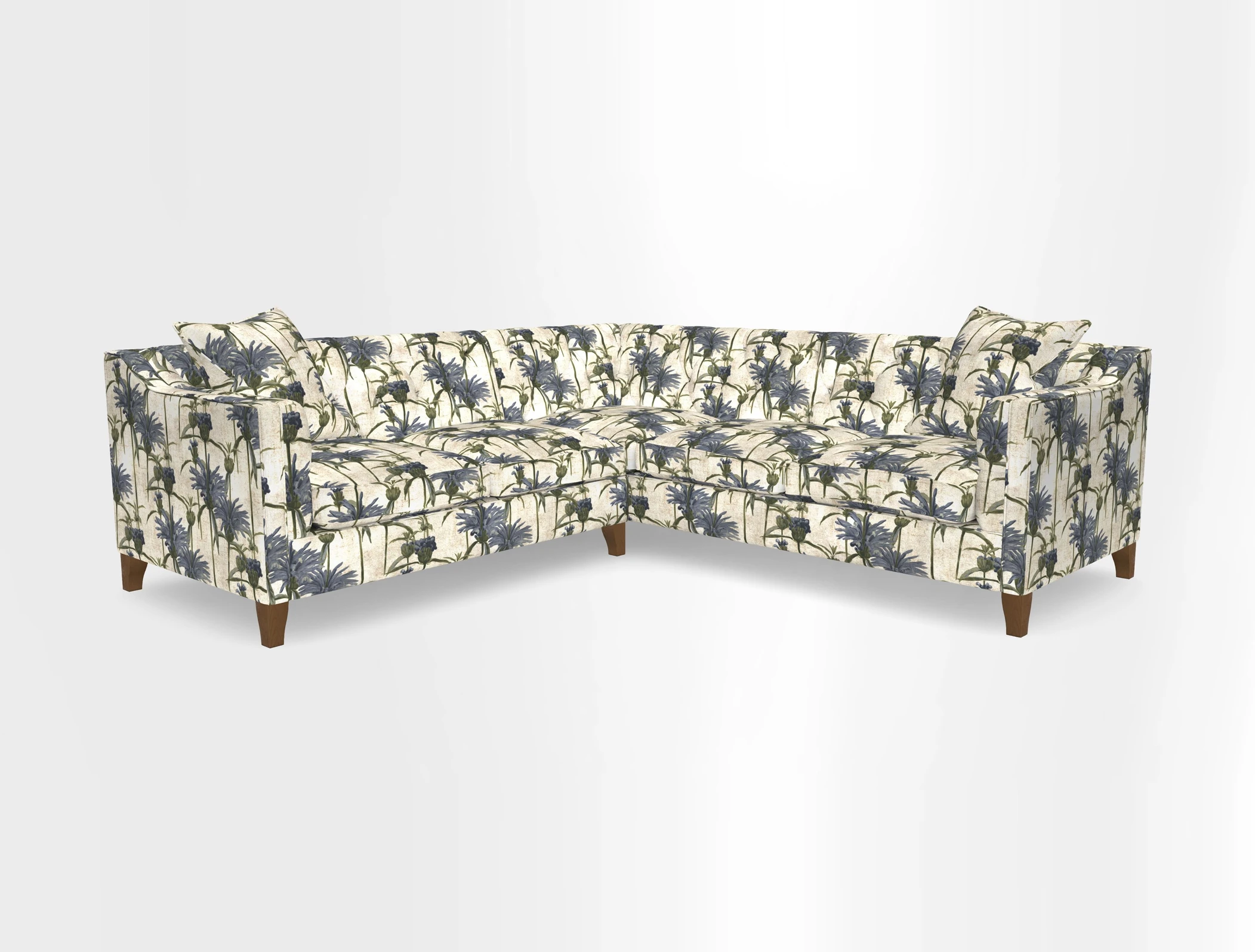 Haresfield Dipped Arm Corner Group LHF & RHF in Two Tone Plain Biscuit