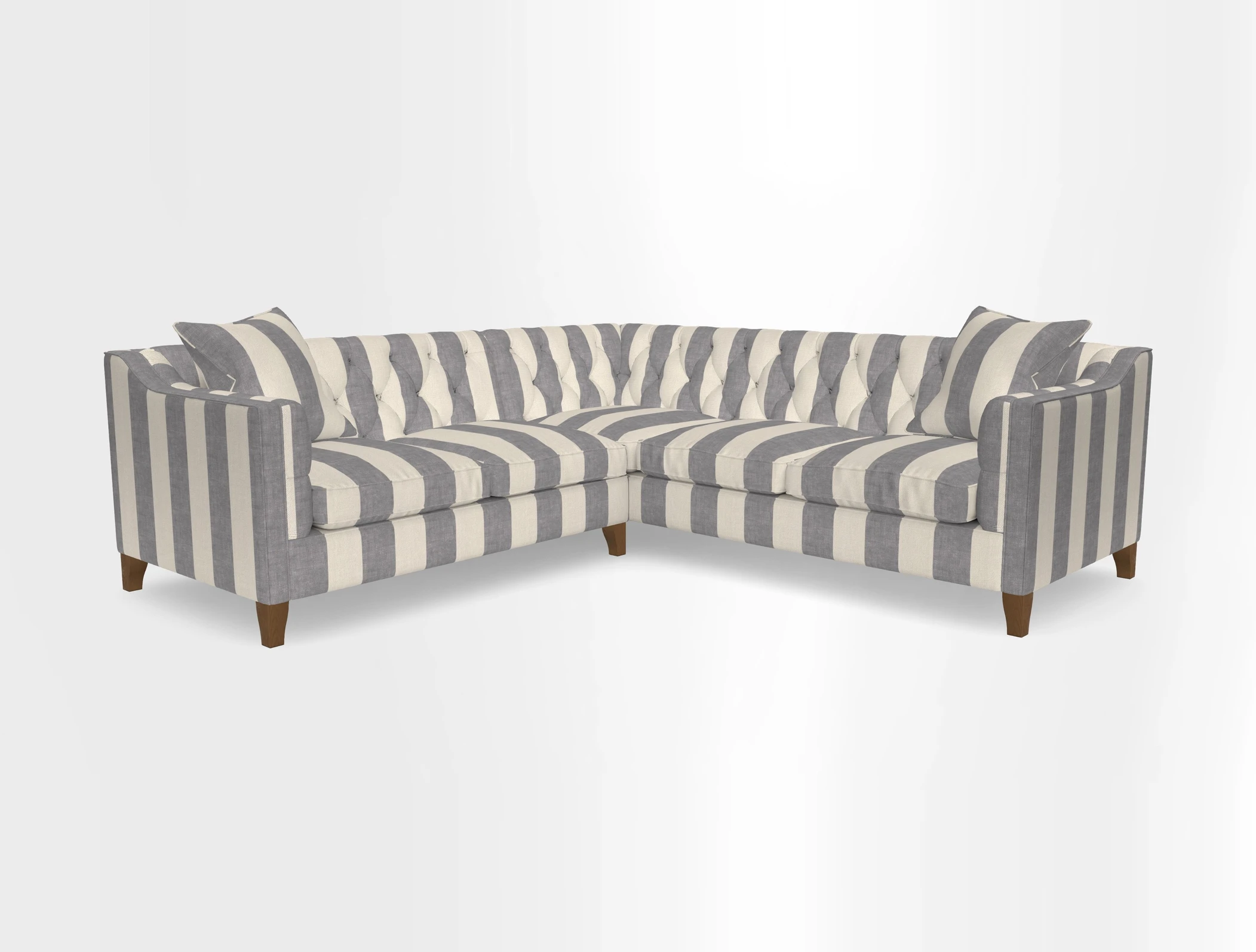 Haresfield Dipped Arm Corner Group LHF & RHF in Two Tone Plain Biscuit