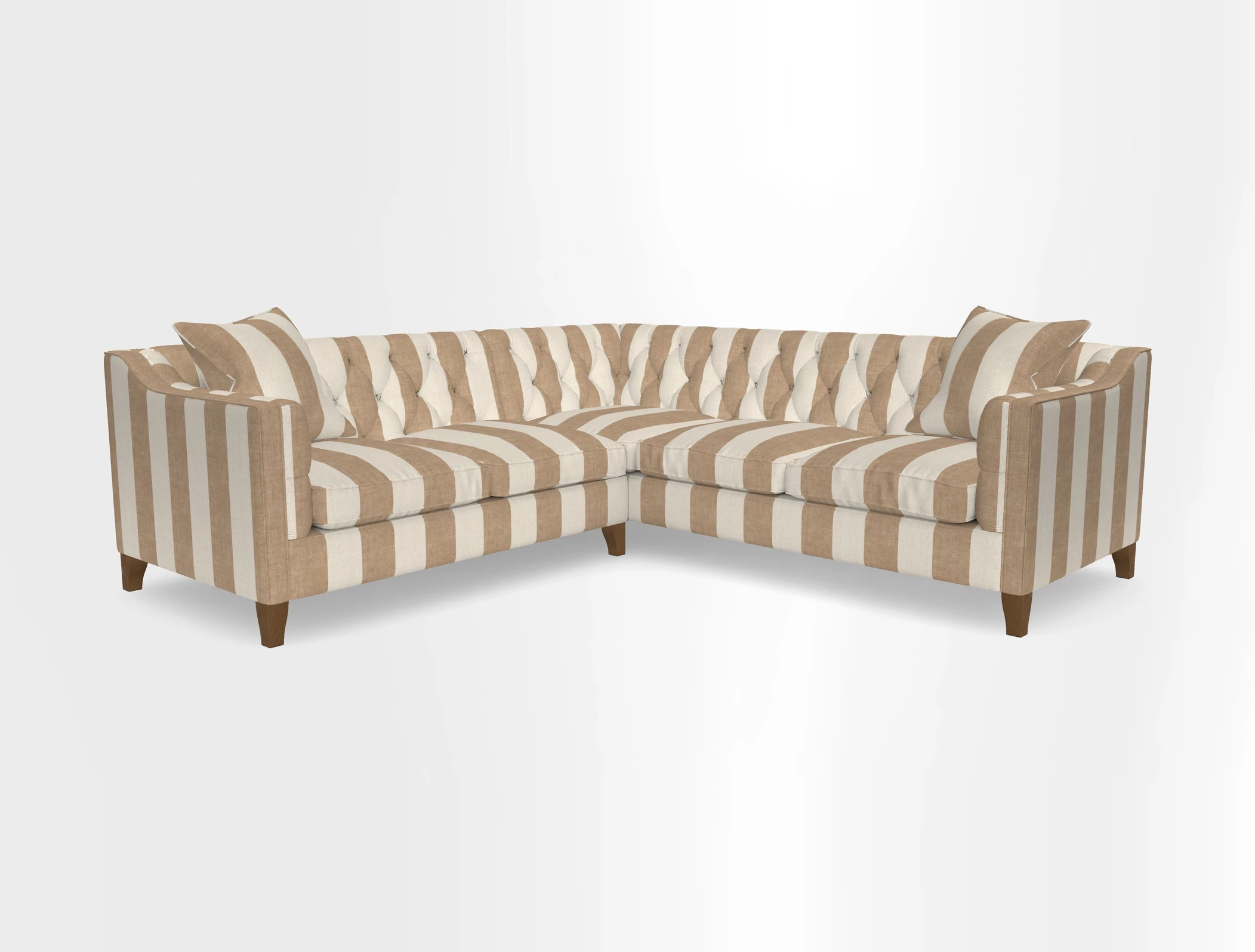 Haresfield Dipped Arm Corner Group LHF & RHF in Two Tone Plain Biscuit