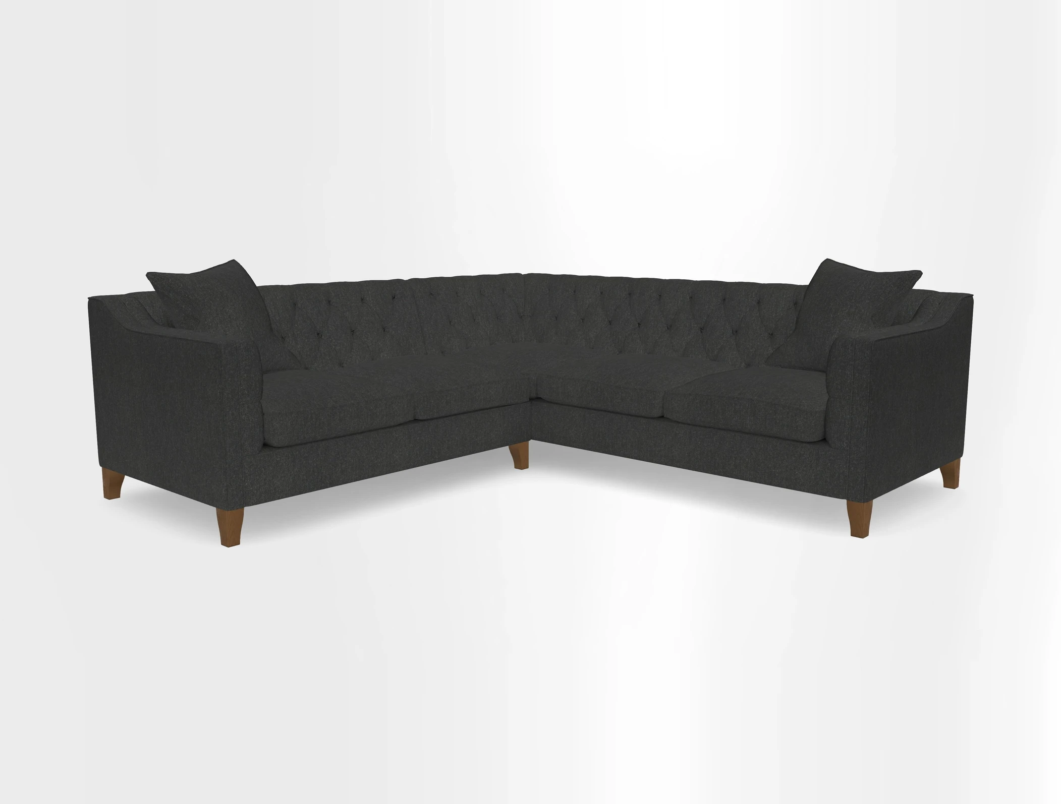 Haresfield Dipped Arm Corner Group LHF & RHF in Two Tone Plain Biscuit