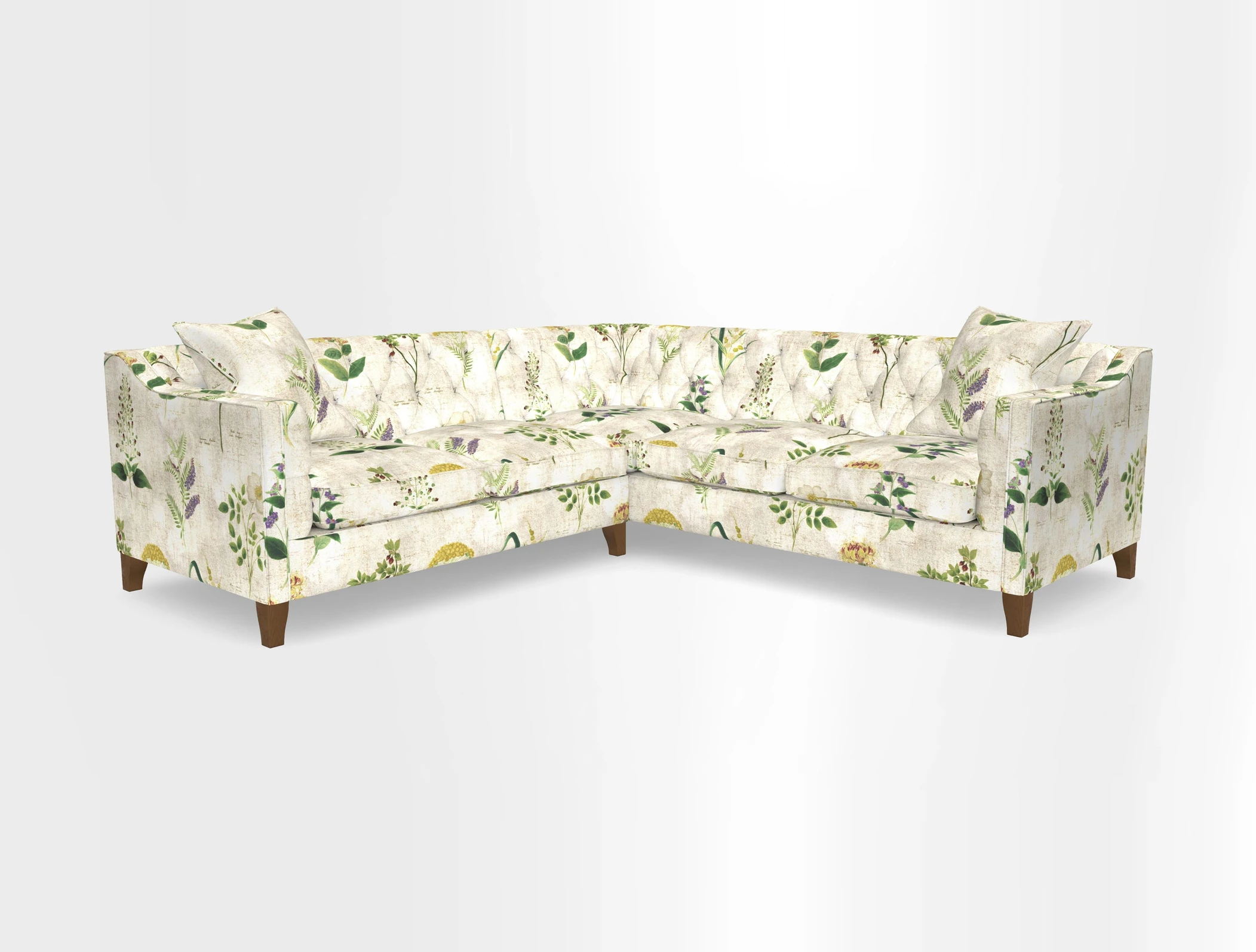 Haresfield Dipped Arm Corner Group LHF & RHF in Two Tone Plain Biscuit