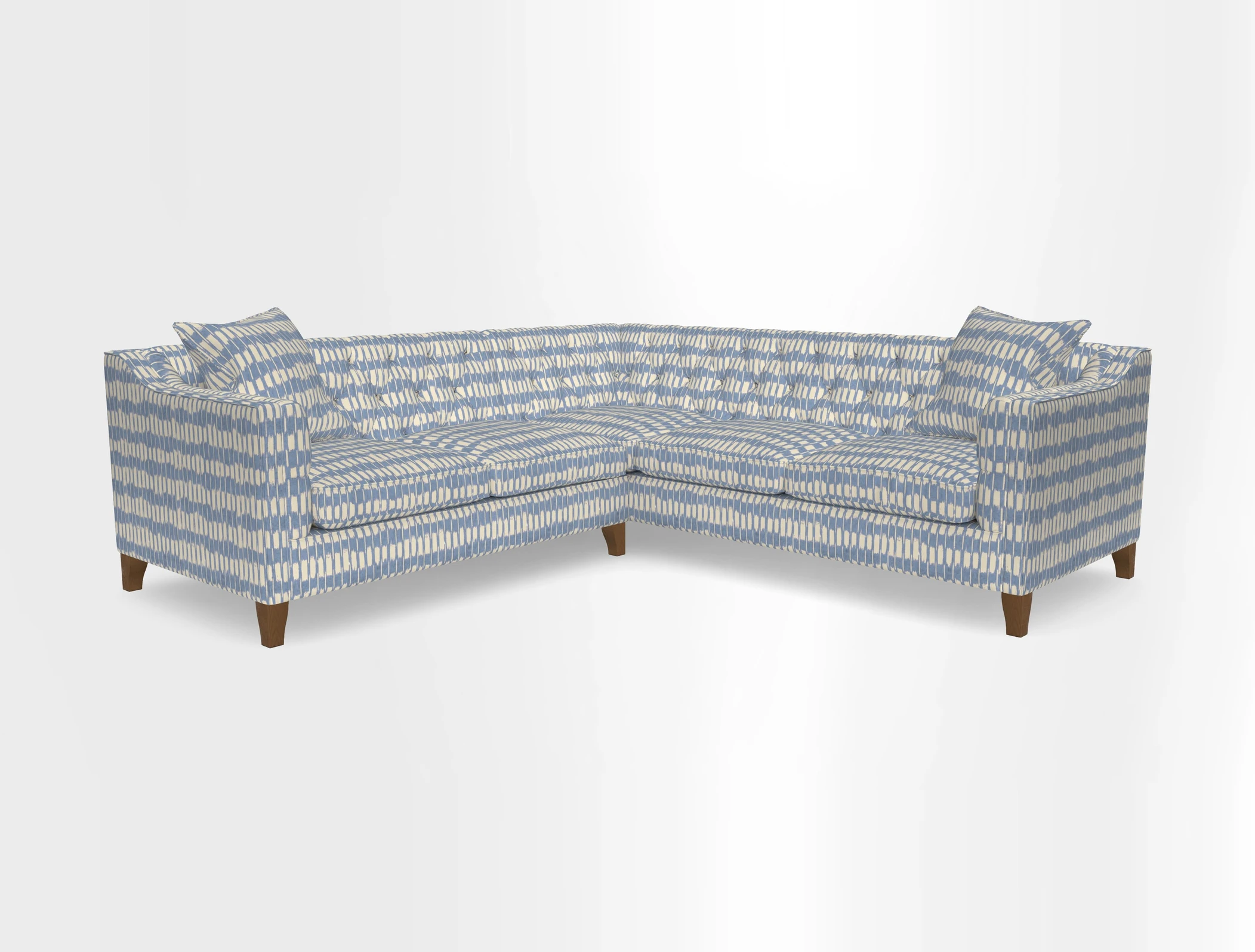 Haresfield Dipped Arm Corner Group LHF & RHF in Two Tone Plain Biscuit