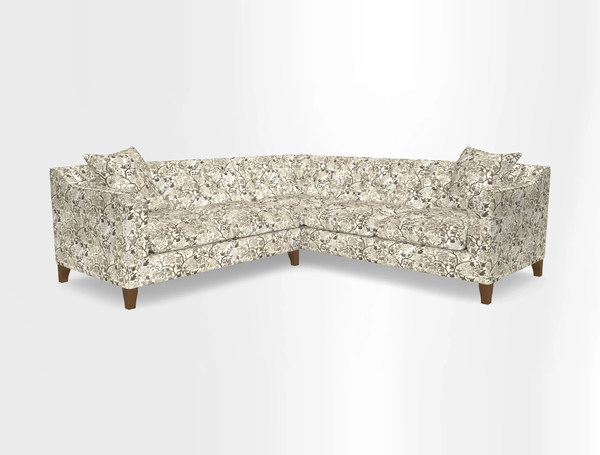 Haresfield Dipped Arm Corner Group LHF & RHF in Two Tone Plain Biscuit