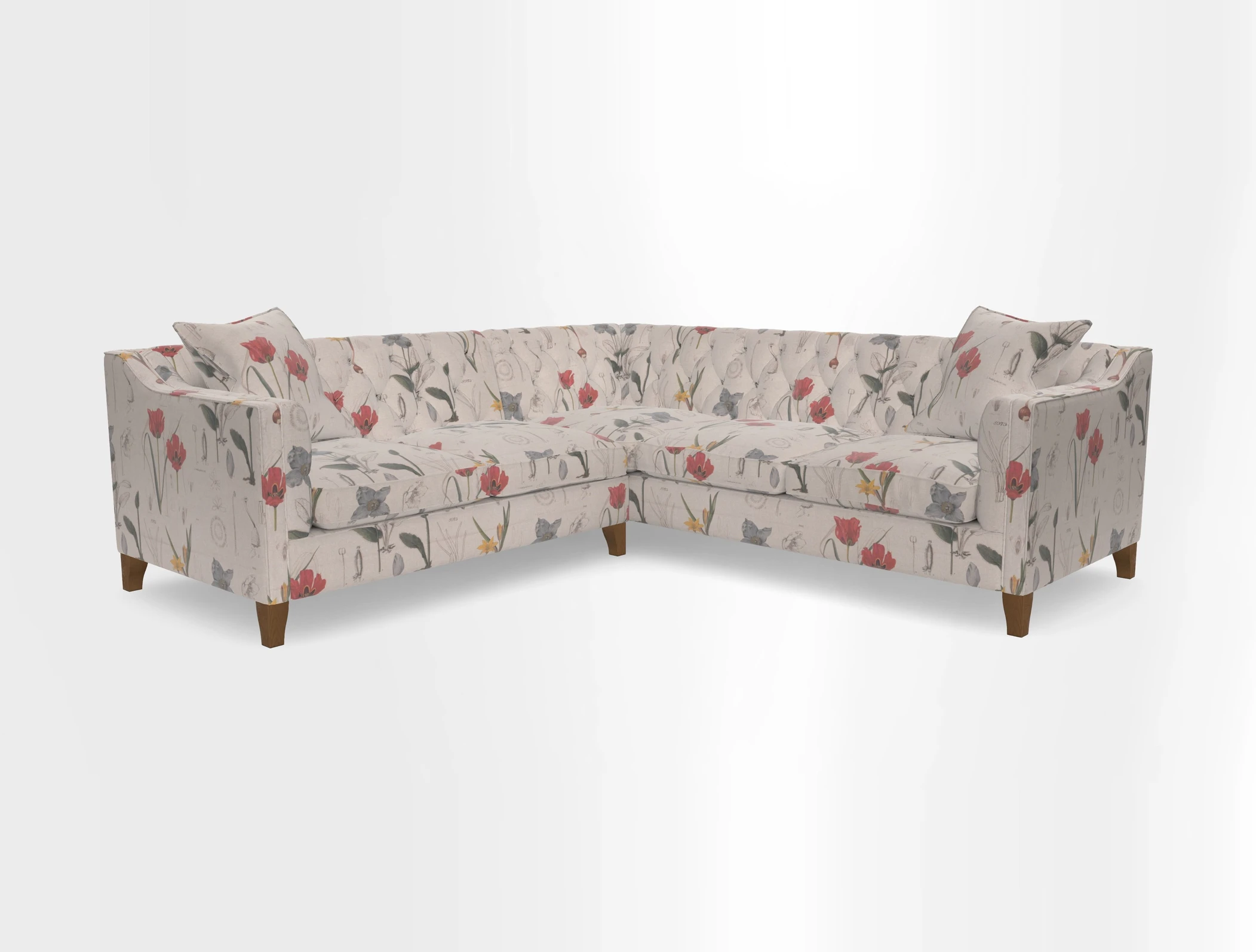 Haresfield Dipped Arm Corner Group LHF & RHF in Two Tone Plain Biscuit