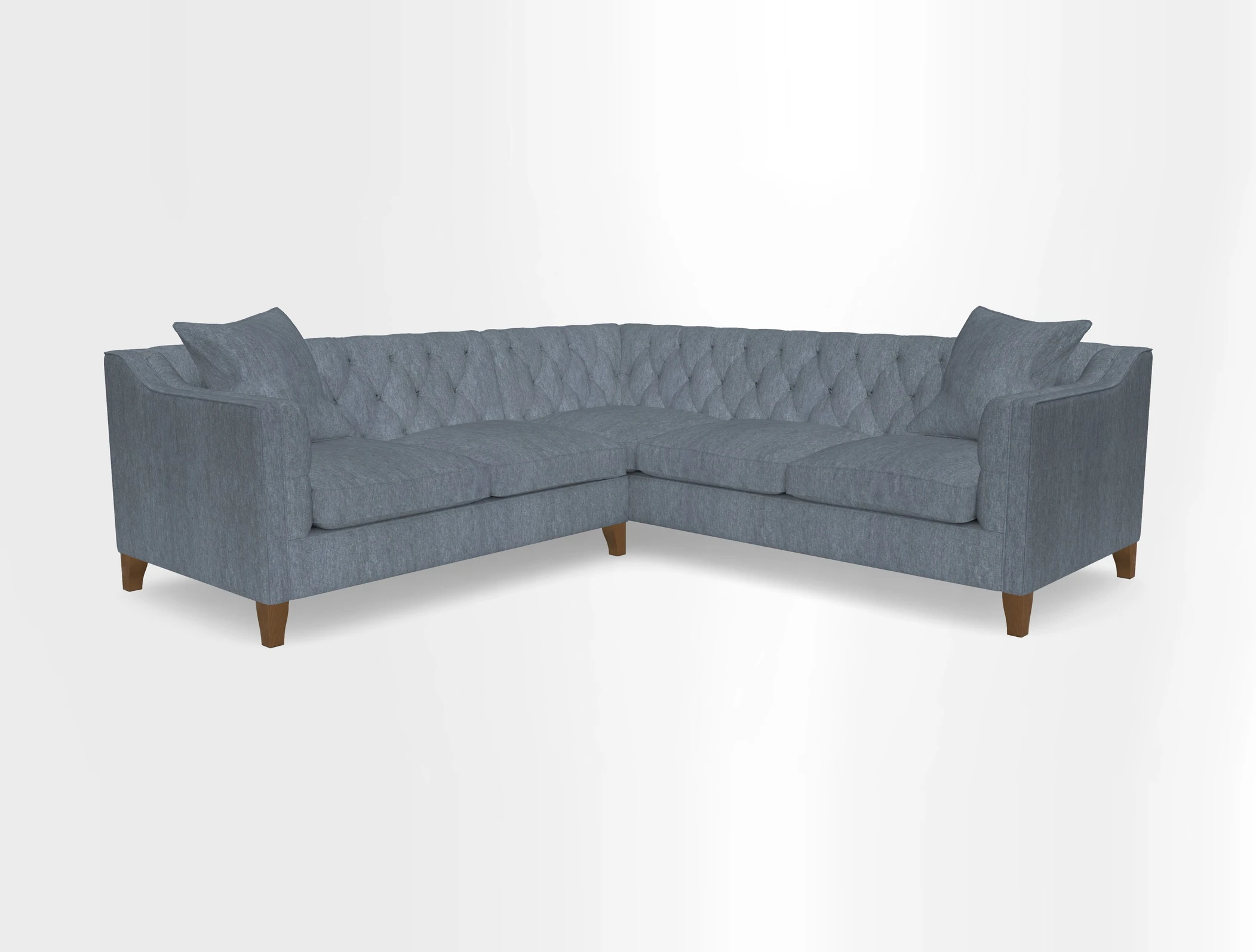 Haresfield Dipped Arm Corner Group LHF & RHF in Two Tone Plain Biscuit