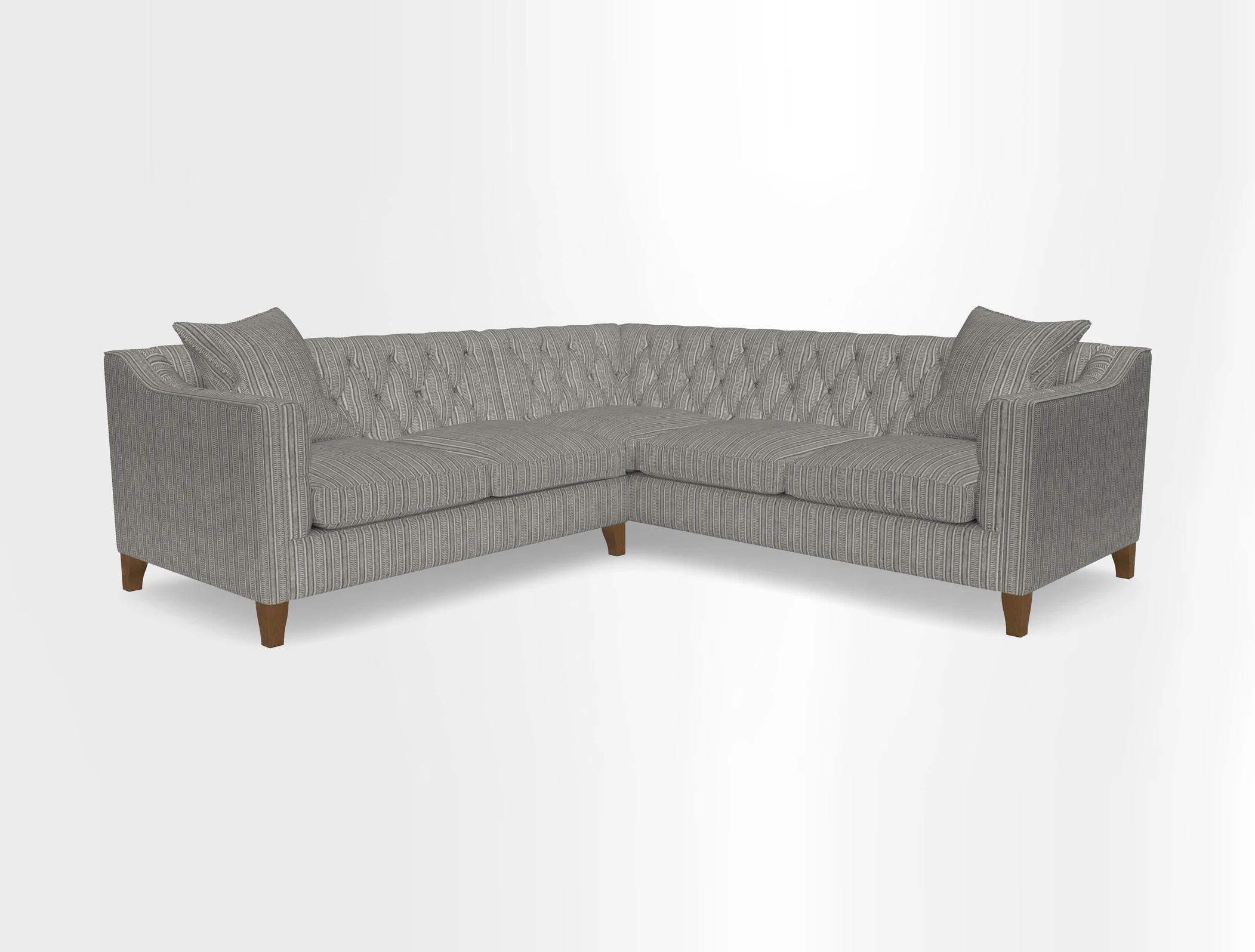 Haresfield Dipped Arm Corner Group LHF & RHF in Two Tone Plain Biscuit