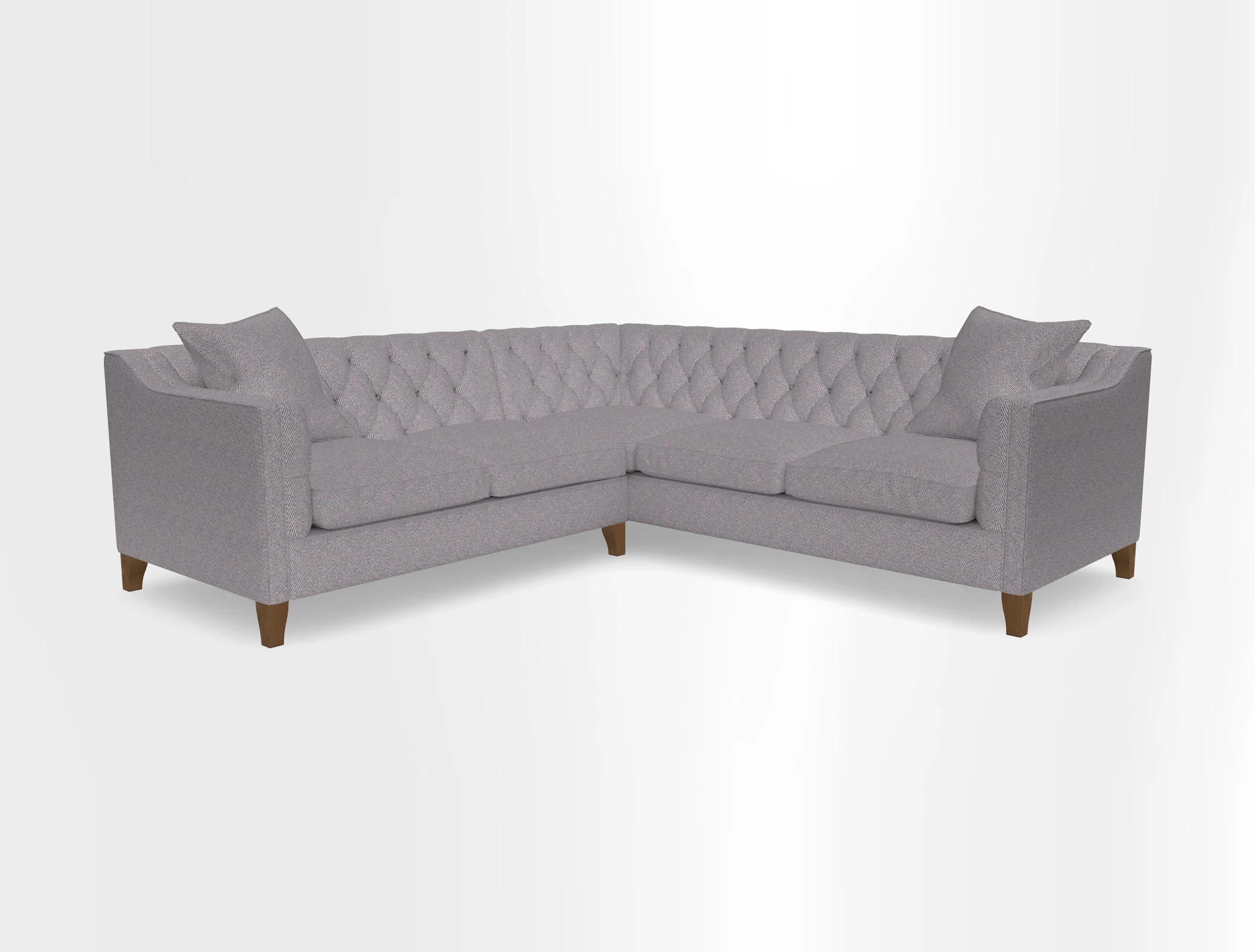 Haresfield Dipped Arm Corner Group LHF & RHF in Two Tone Plain Biscuit