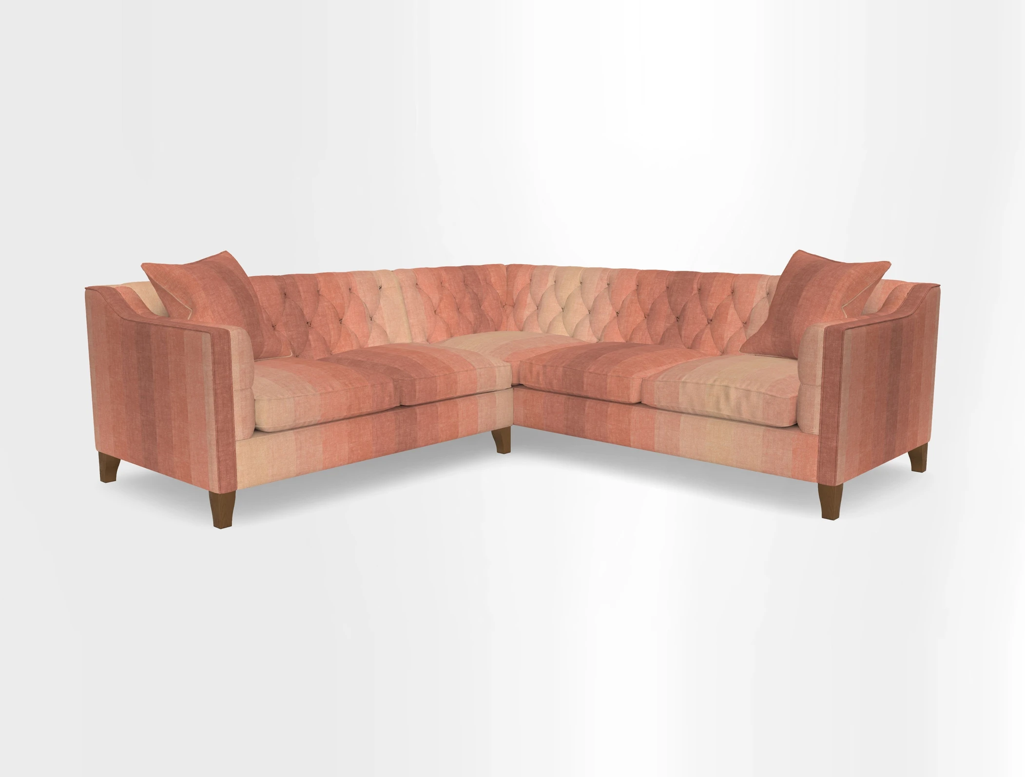 Haresfield Dipped Arm Corner Group LHF & RHF in Two Tone Plain Biscuit