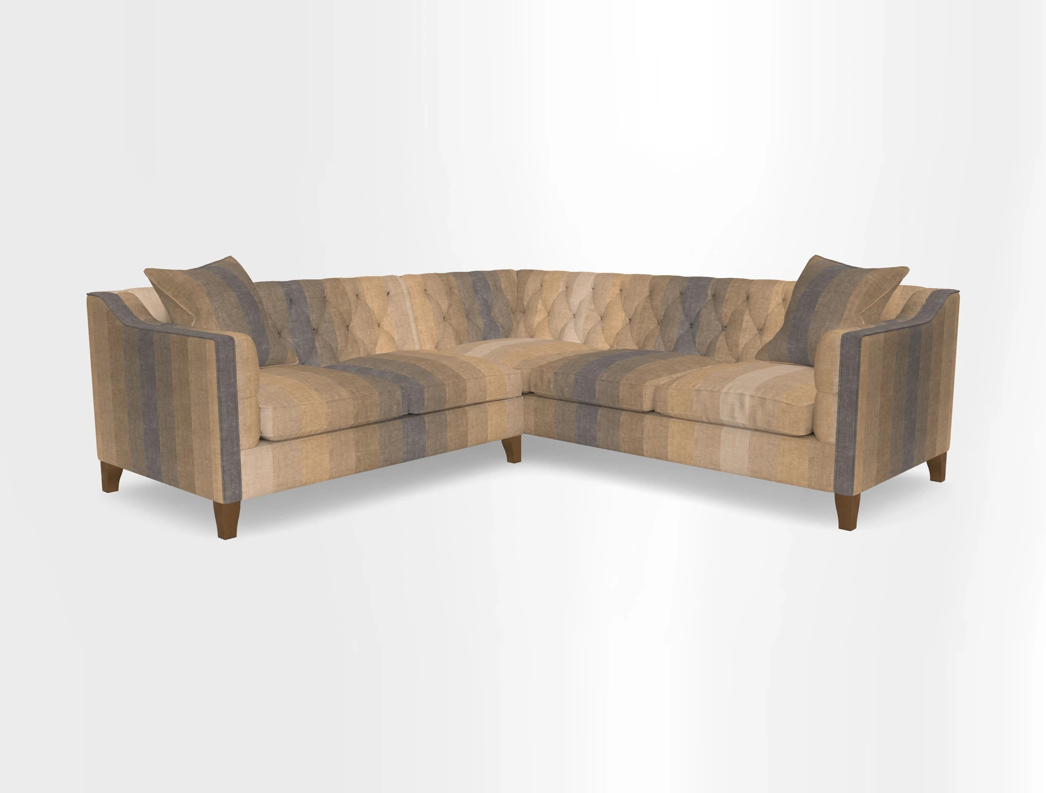 Haresfield Dipped Arm Corner Group LHF & RHF in Two Tone Plain Biscuit