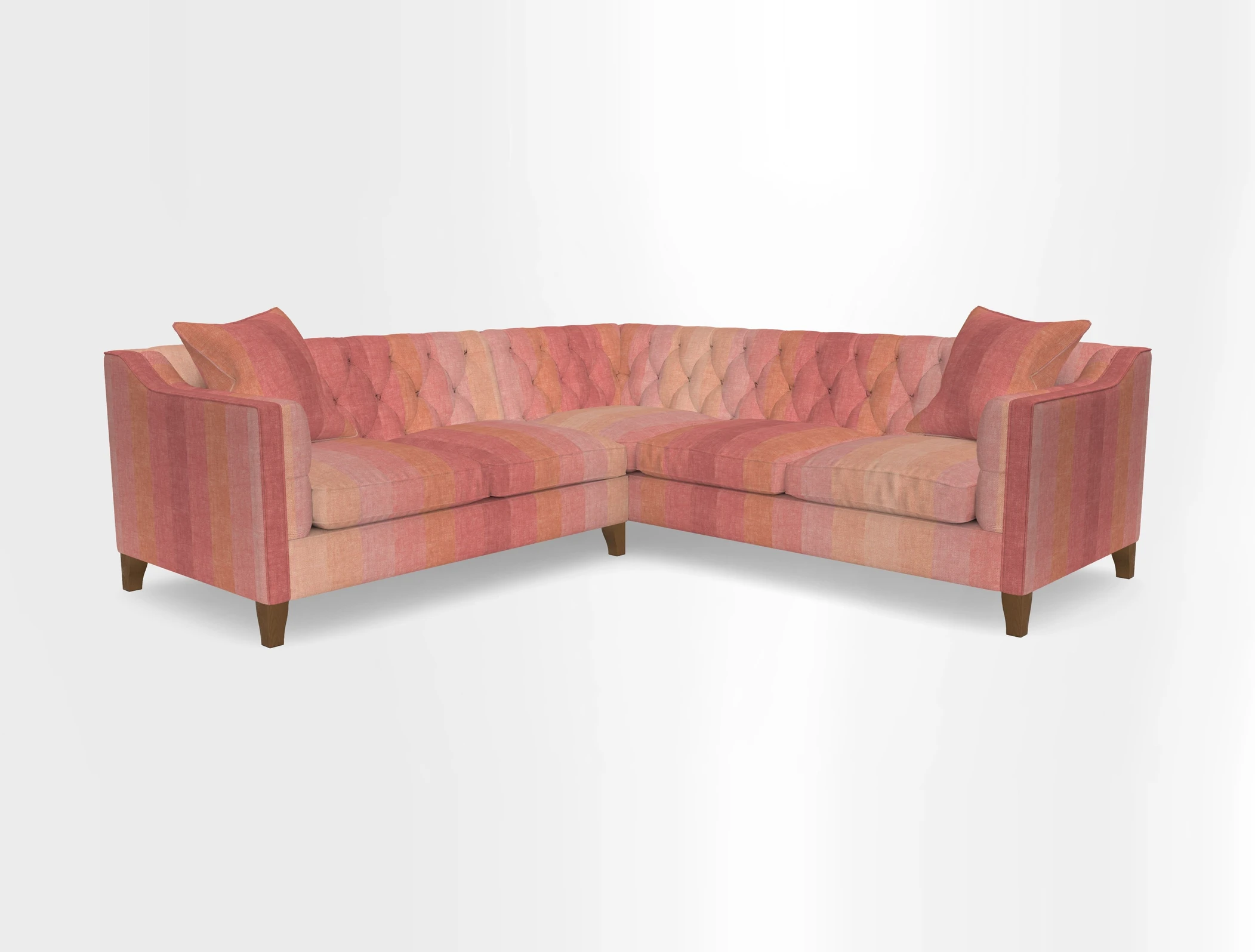 Haresfield Dipped Arm Corner Group LHF & RHF in Two Tone Plain Biscuit