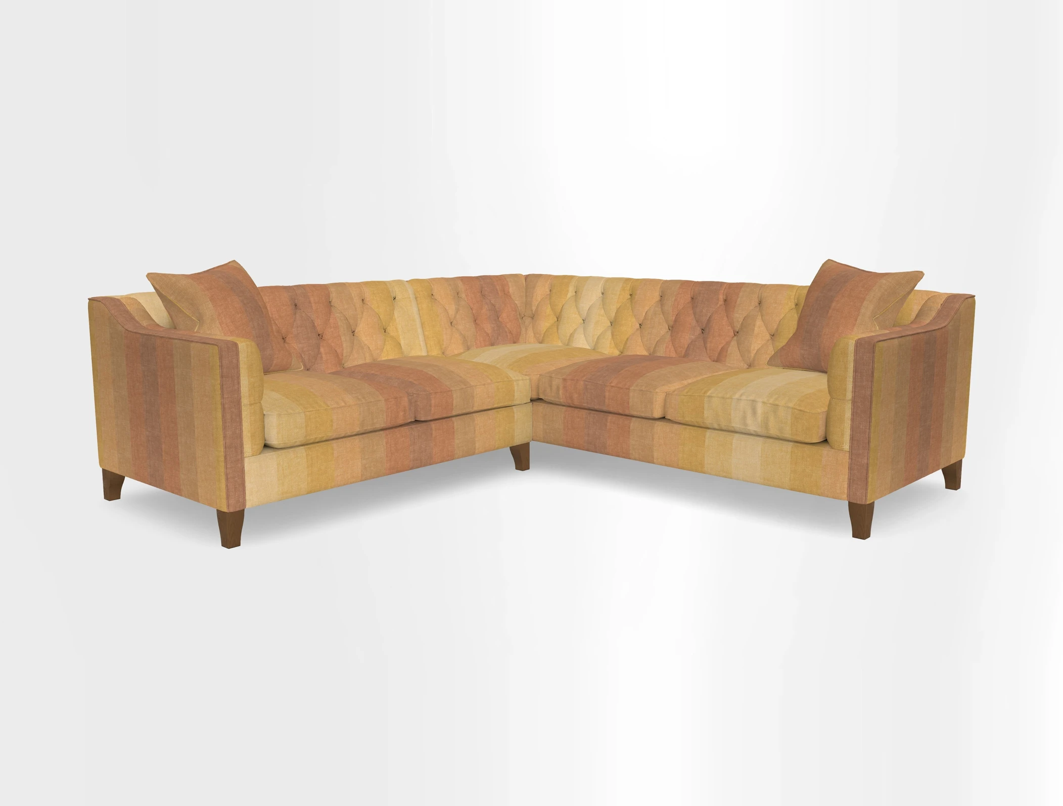 Haresfield Dipped Arm Corner Group LHF & RHF in Two Tone Plain Biscuit
