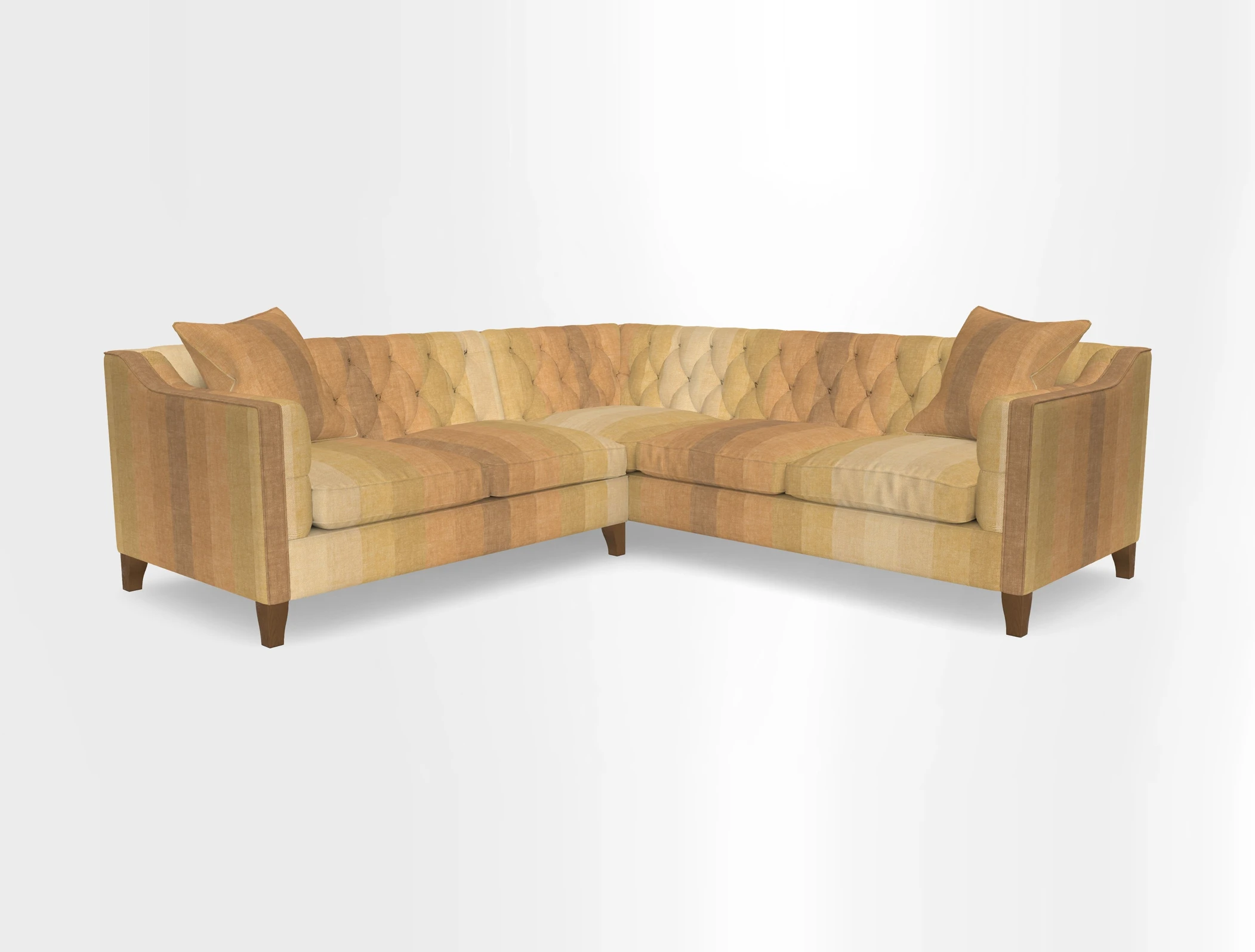 Haresfield Dipped Arm Corner Group LHF & RHF in Two Tone Plain Biscuit