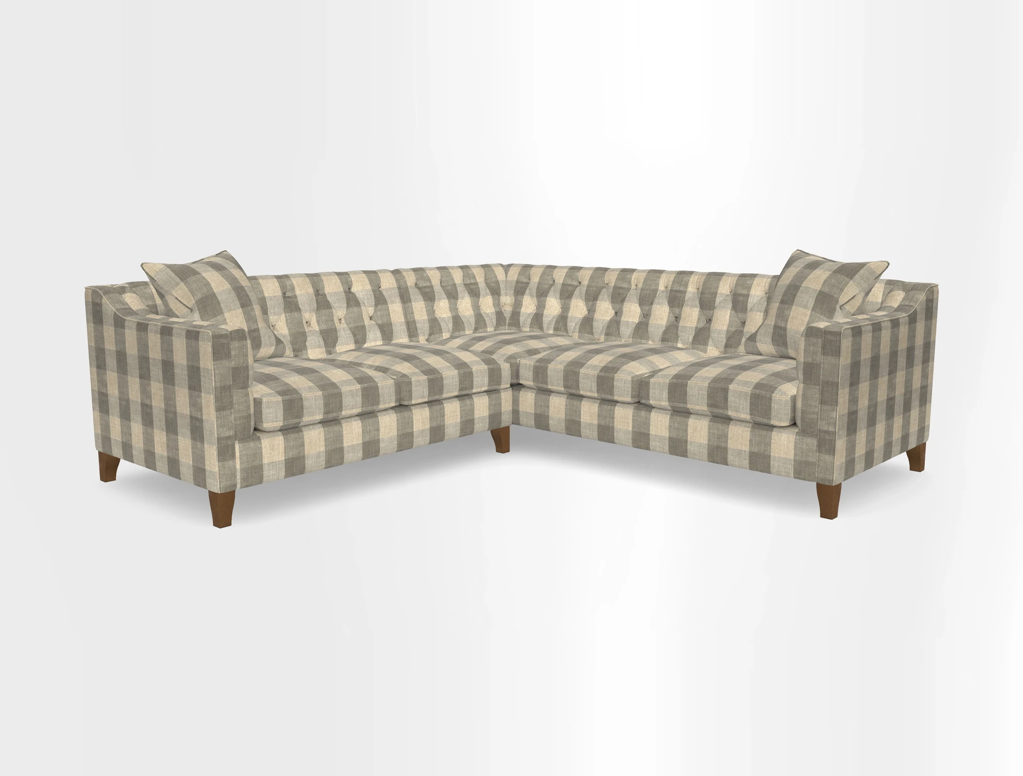 Haresfield Dipped Arm Corner Group LHF & RHF in Two Tone Plain Biscuit