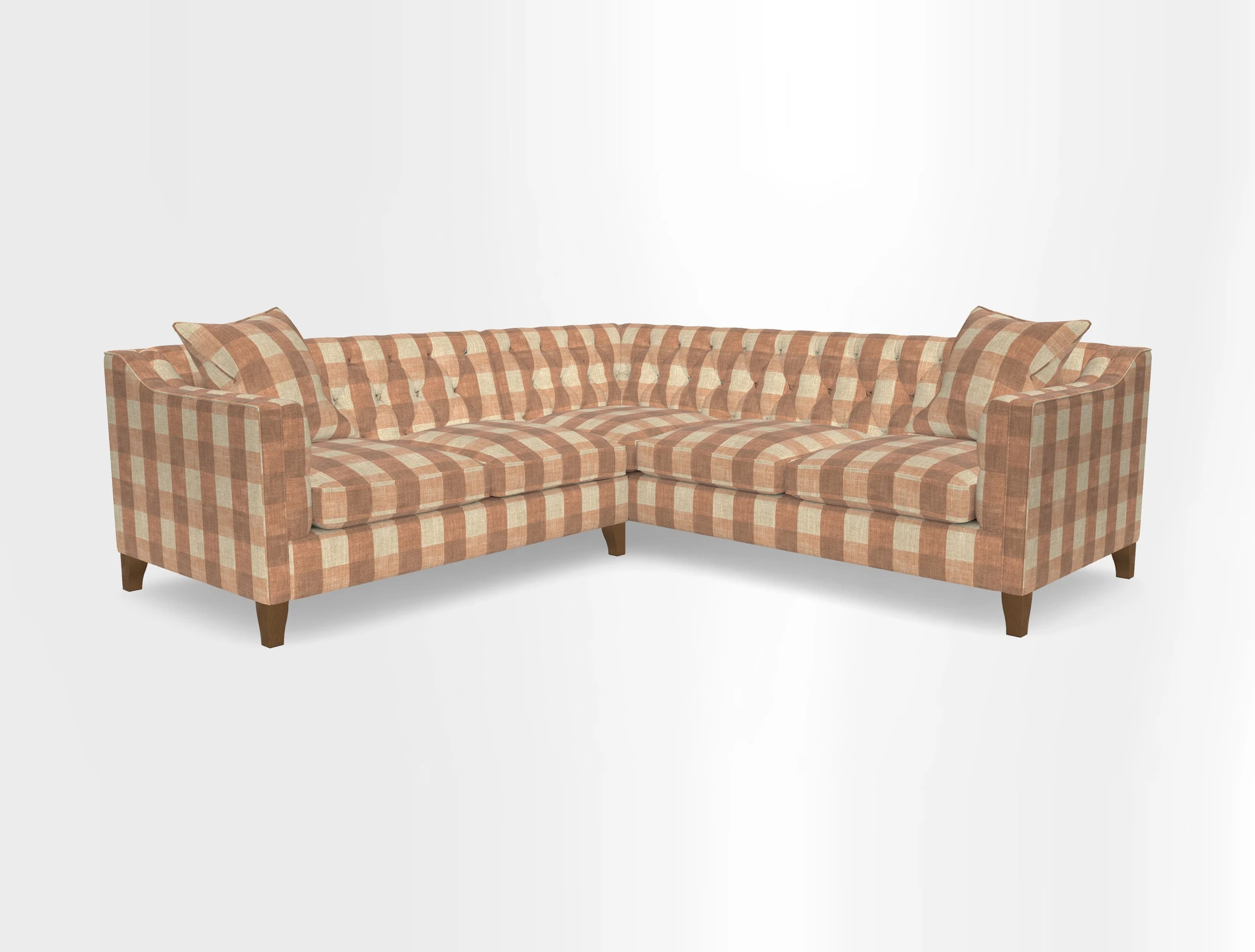 Haresfield Dipped Arm Corner Group LHF & RHF in Two Tone Plain Biscuit