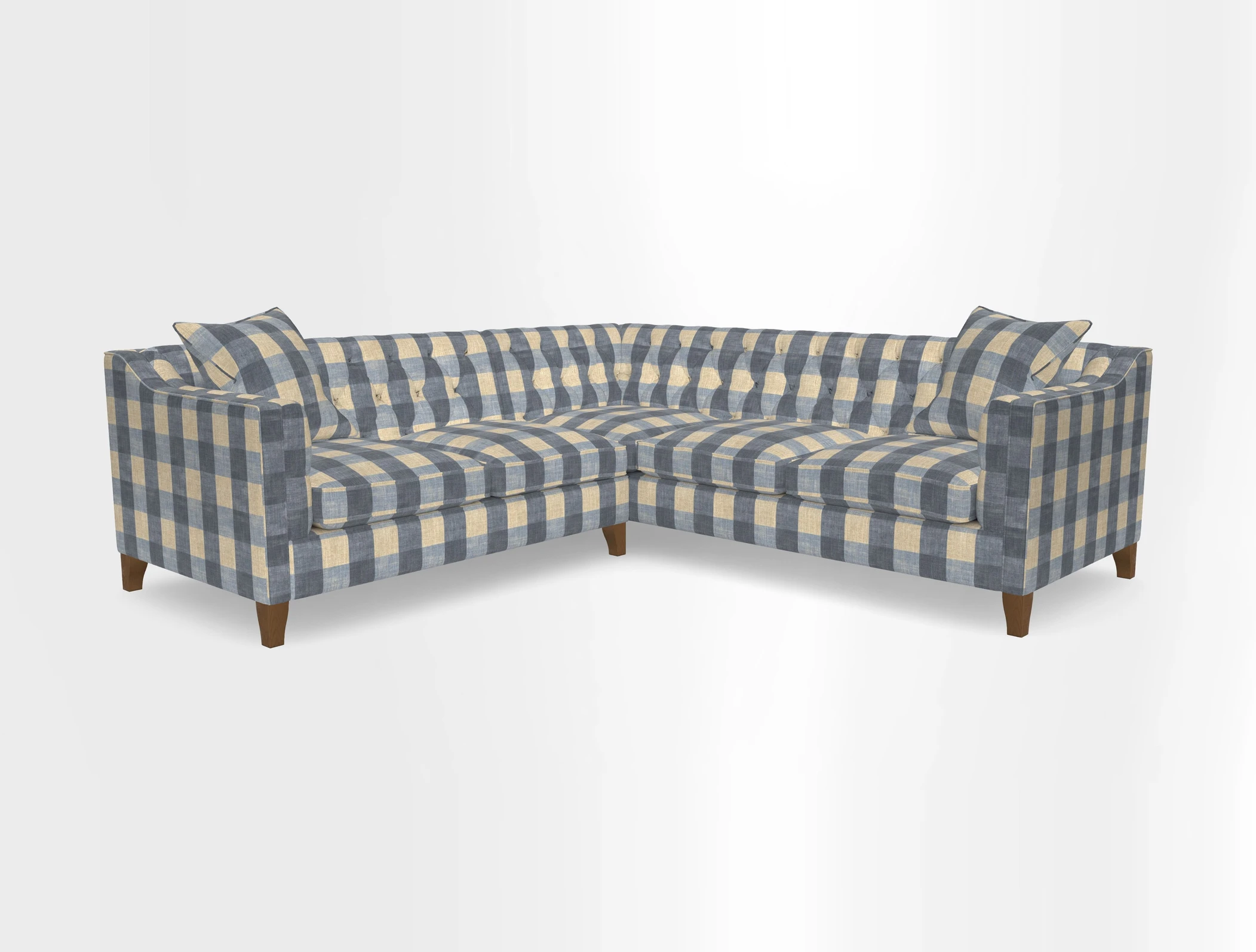 Haresfield Dipped Arm Corner Group LHF & RHF in Two Tone Plain Biscuit