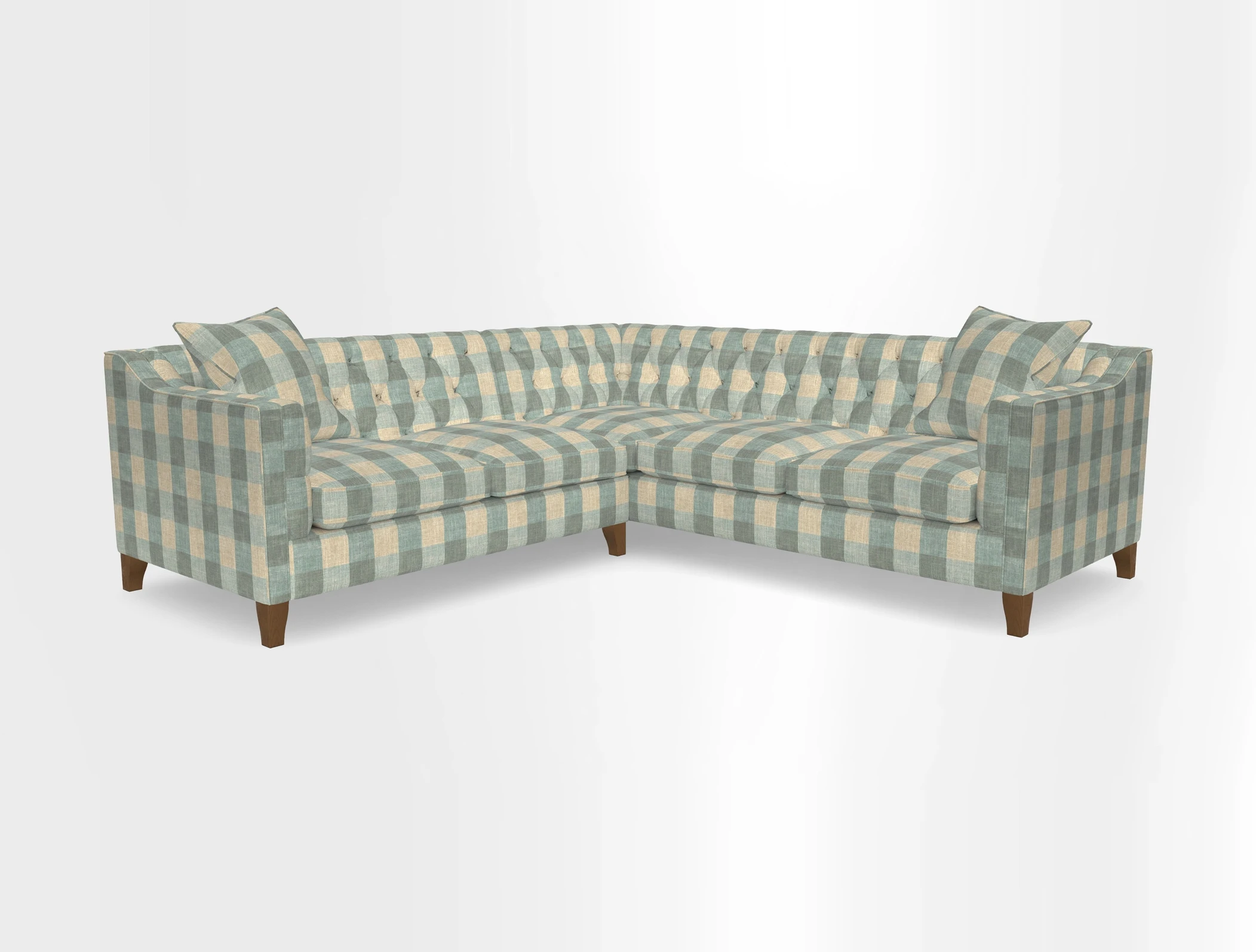 Haresfield Dipped Arm Corner Group LHF & RHF in Two Tone Plain Biscuit