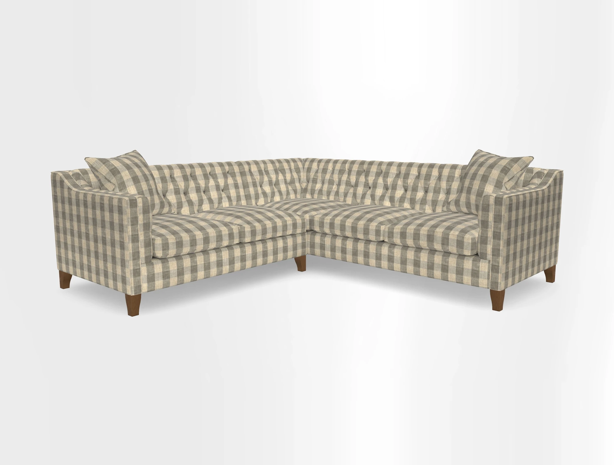 Haresfield Dipped Arm Corner Group LHF & RHF in Two Tone Plain Biscuit
