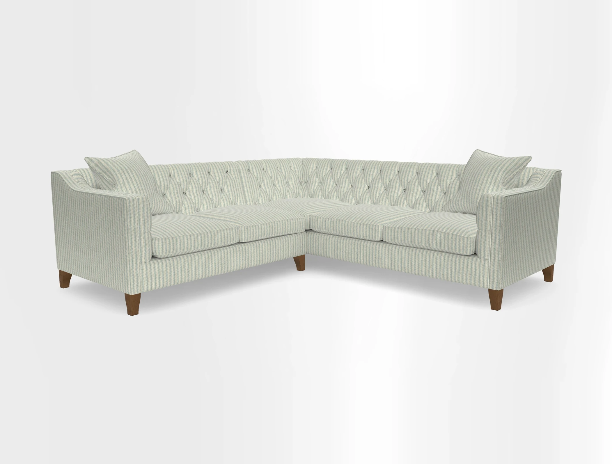 Haresfield Dipped Arm Corner Group LHF & RHF in Two Tone Plain Biscuit